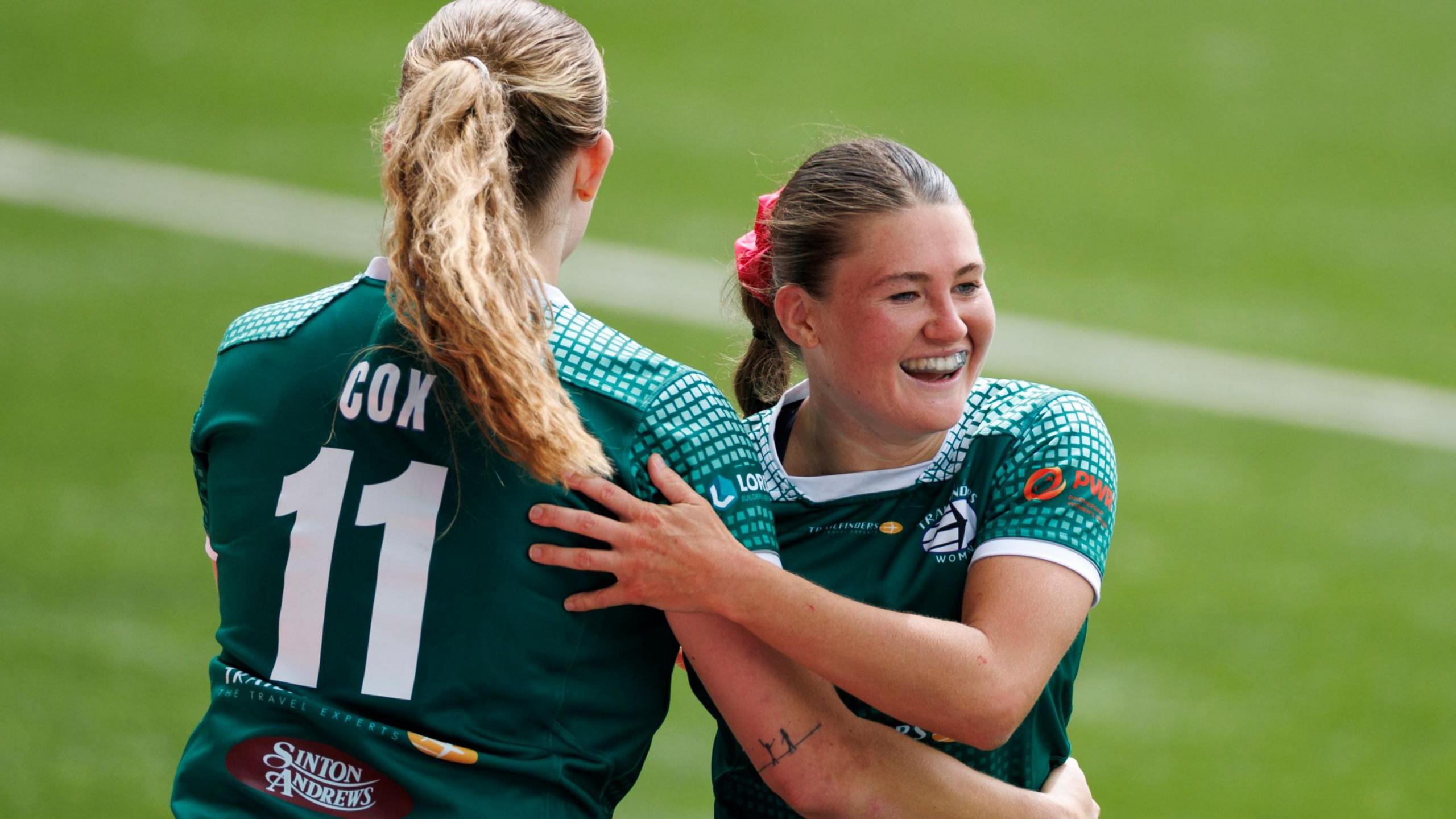 Isla Norman-Bell celebrates during her side's win at Gloucester-Hartpury 