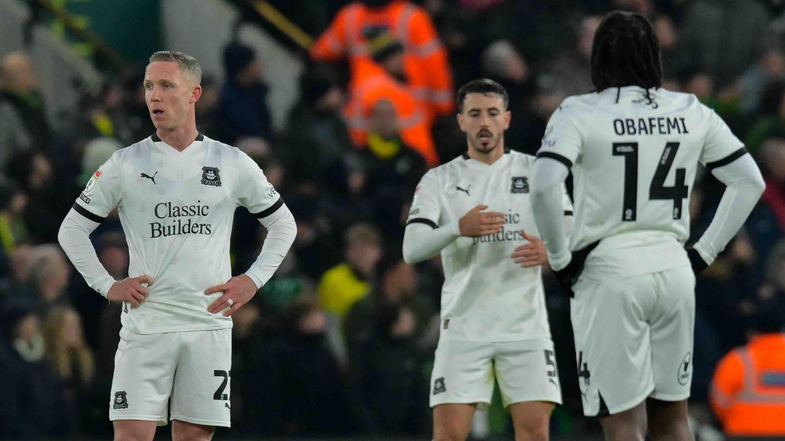 Plymouth Argyle players look dejected