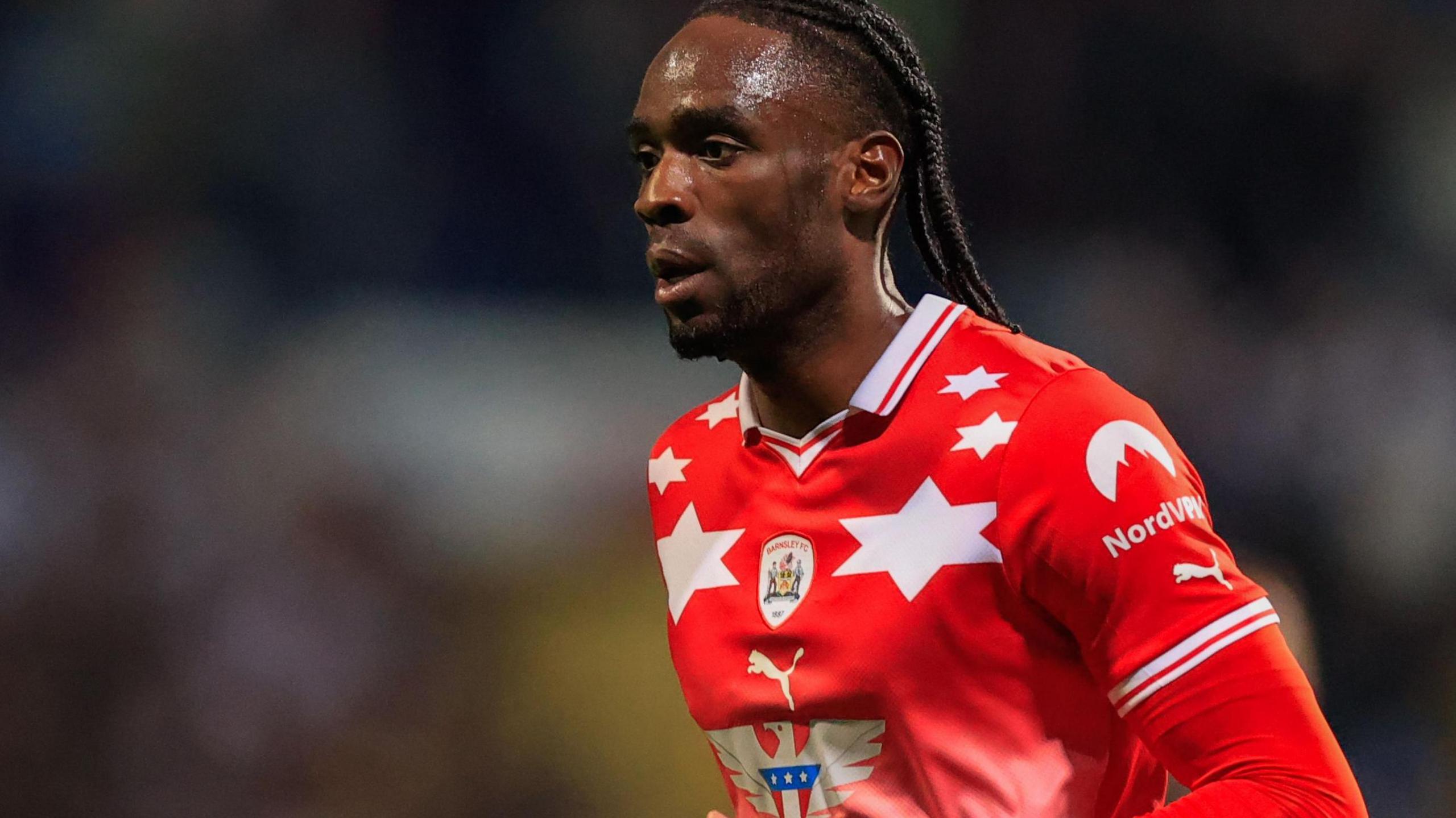 Striker Devante Cole in action for Barnsley