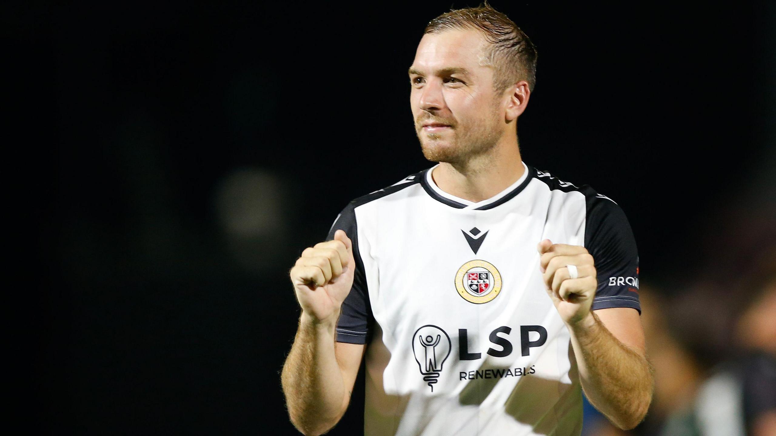 Michael Cheek of Bromley celebrates a goal