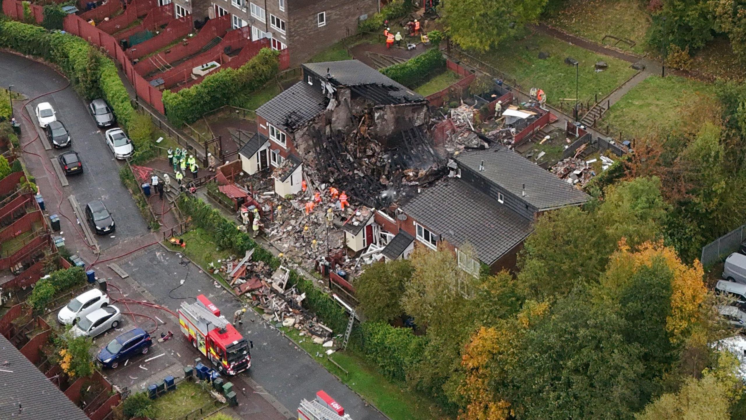 Four in hospital after house explosion