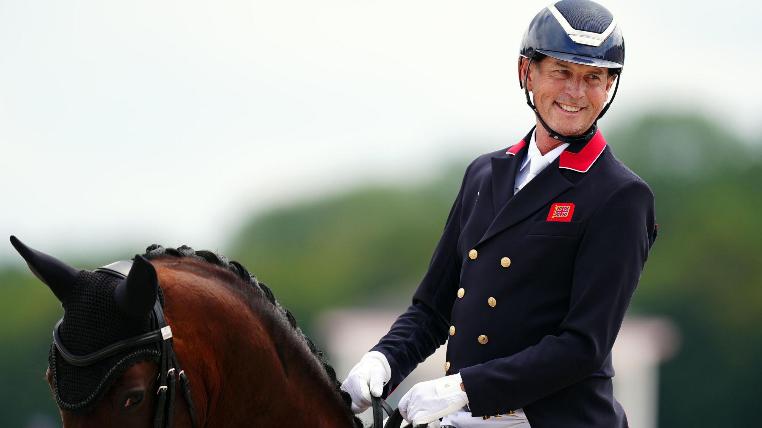 Carl Hester rides at the 2024 Olympic Games in Paris