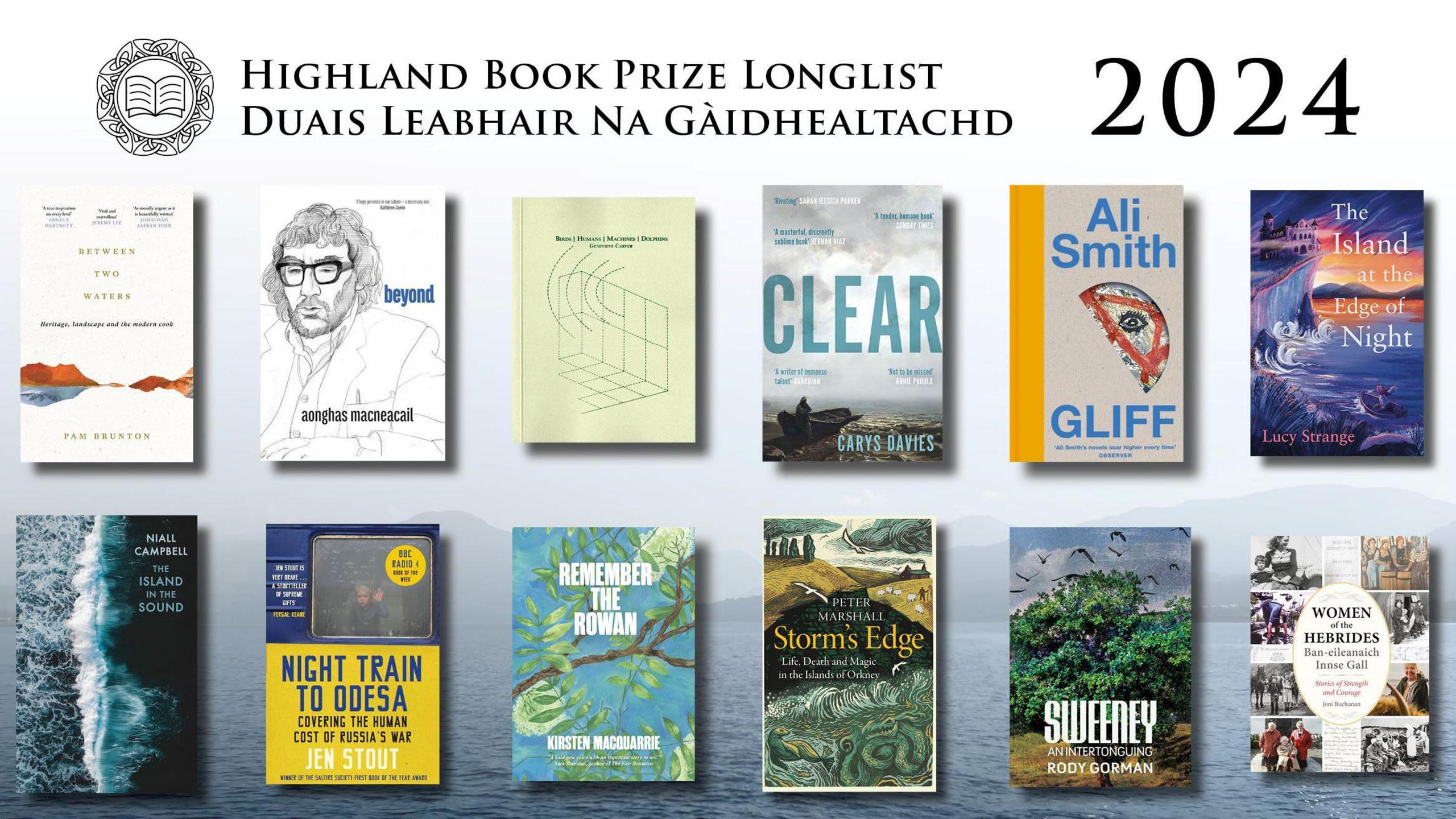 Covers of the books on the Highland Book Prize long list.