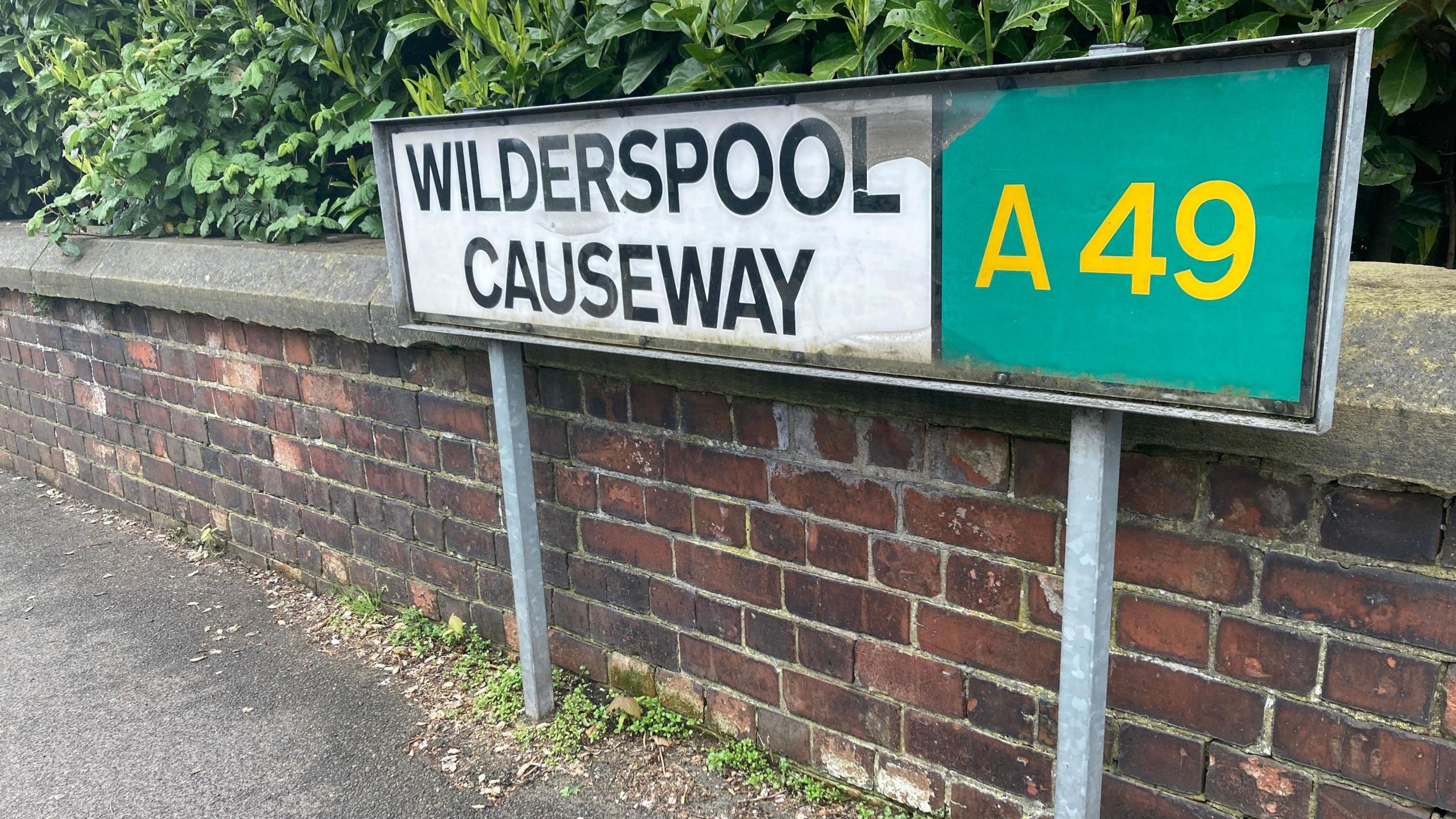 Wilderspool Causeway sign