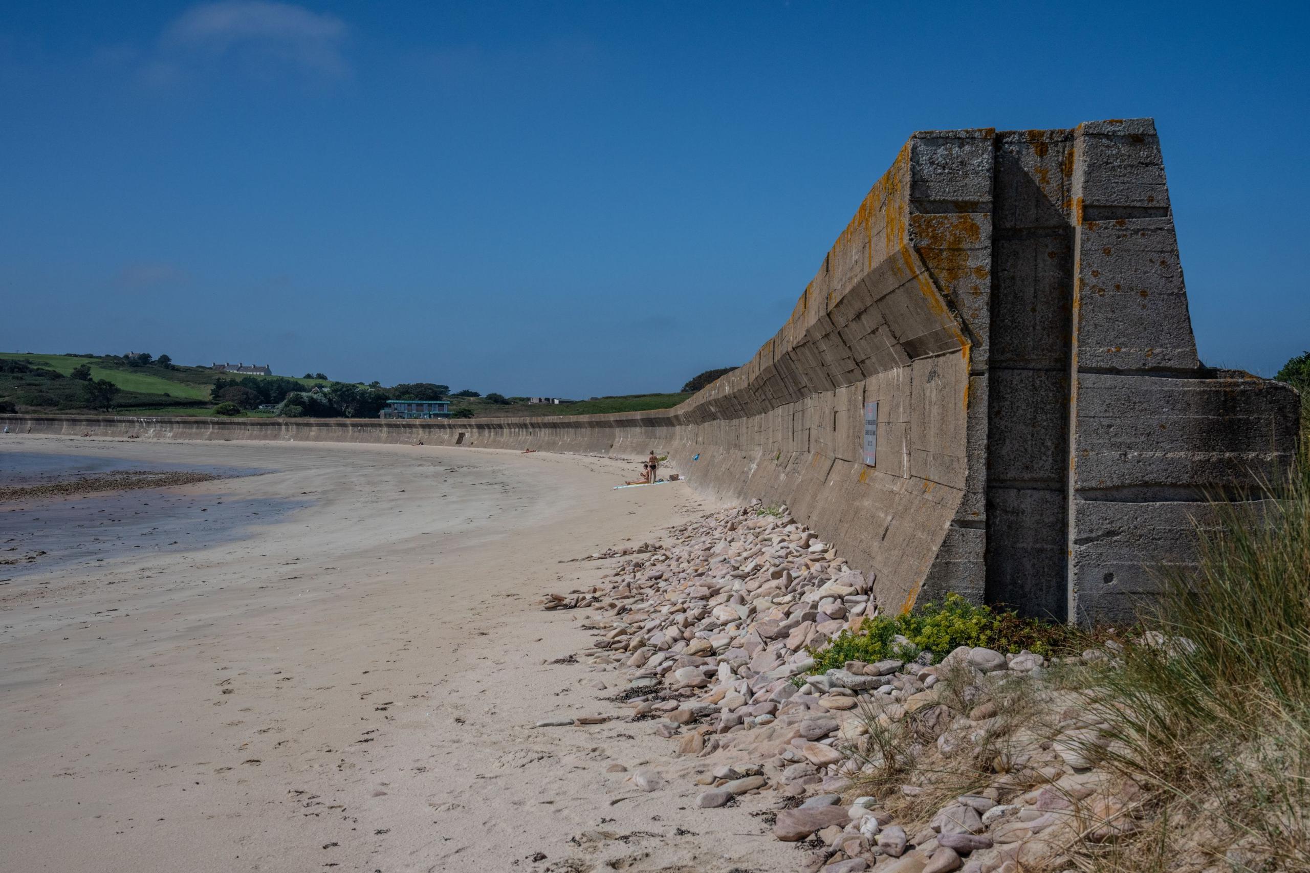 The sea wall at Alderney 