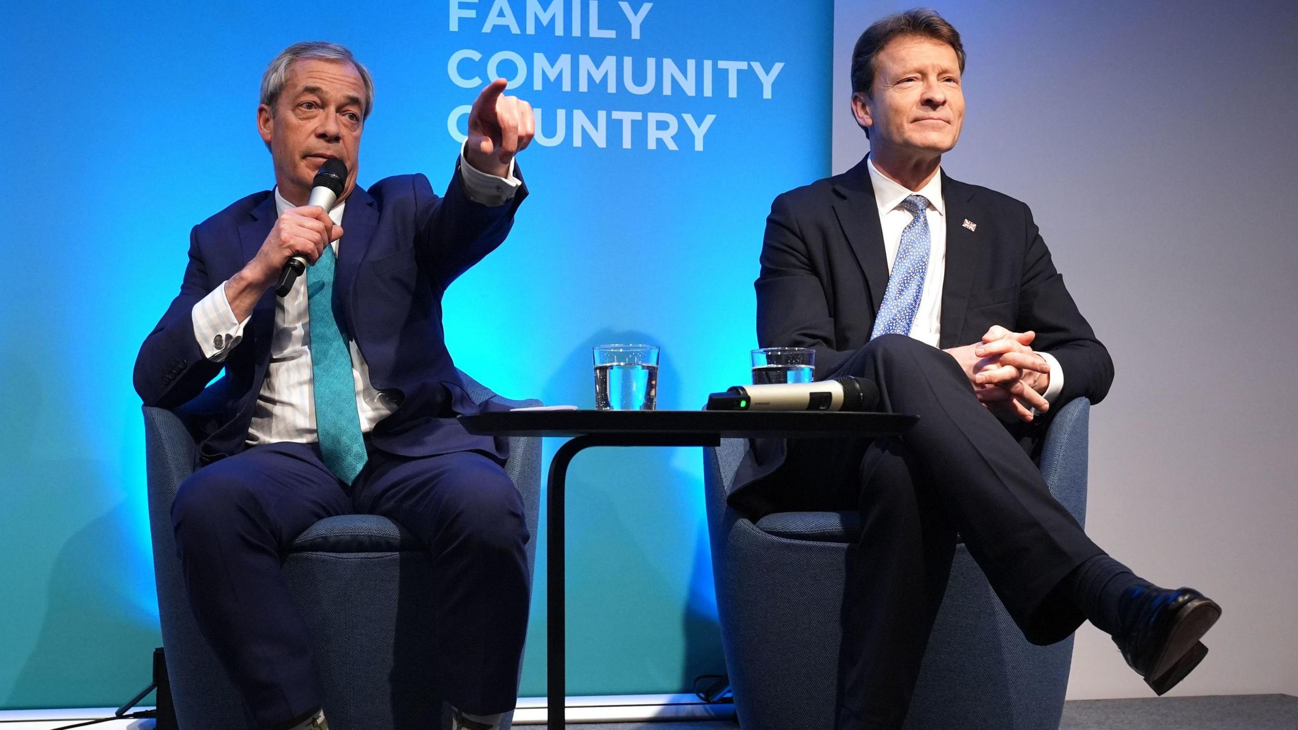 Nigel Farage a Richard Tice