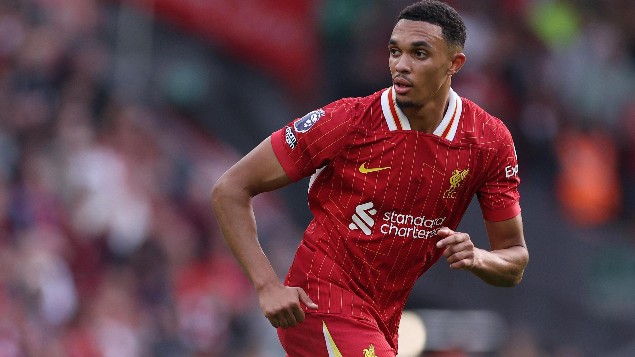 Trent Alexander-Arnold in action for Liverpool