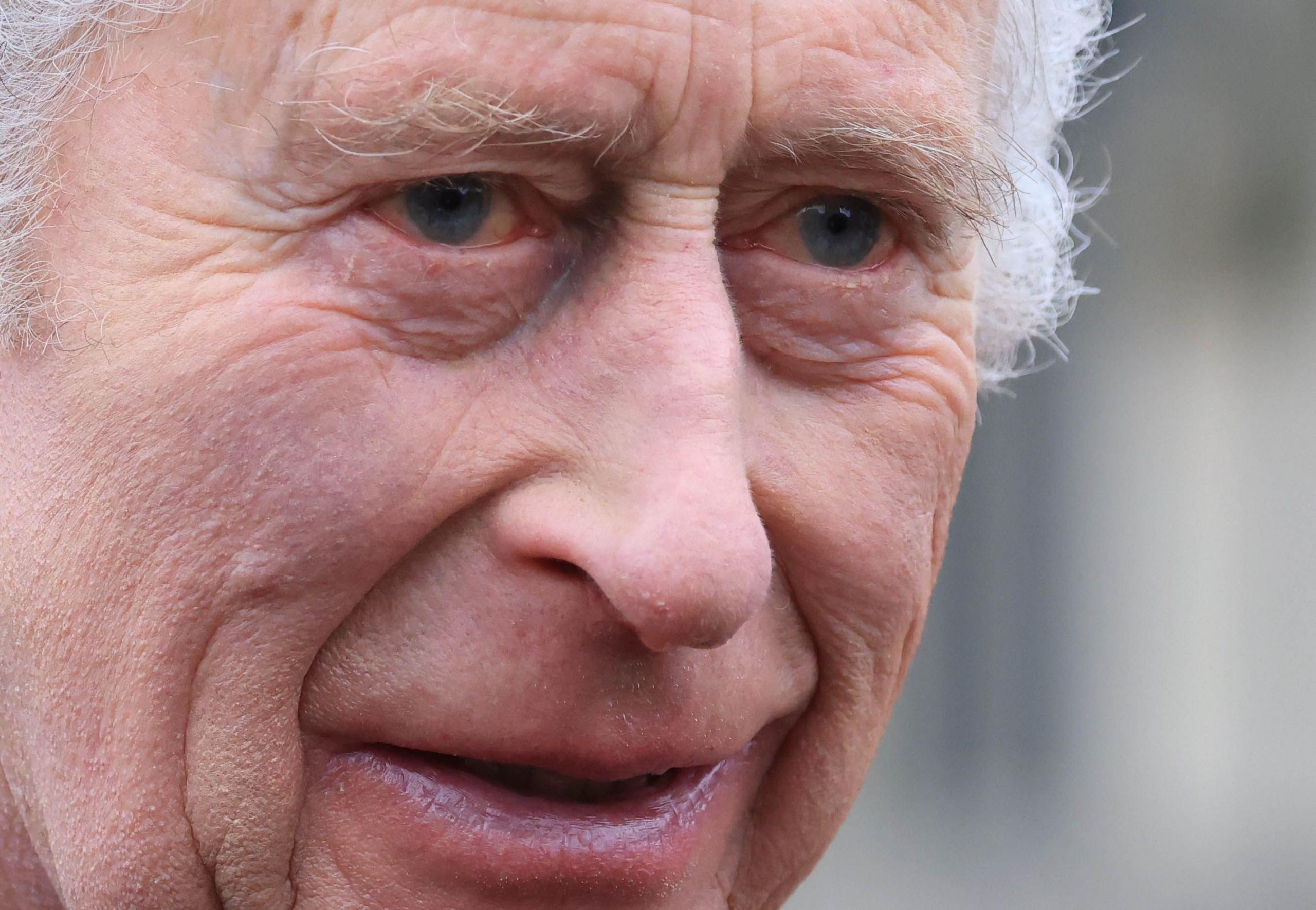 Close-up image of King Charles III