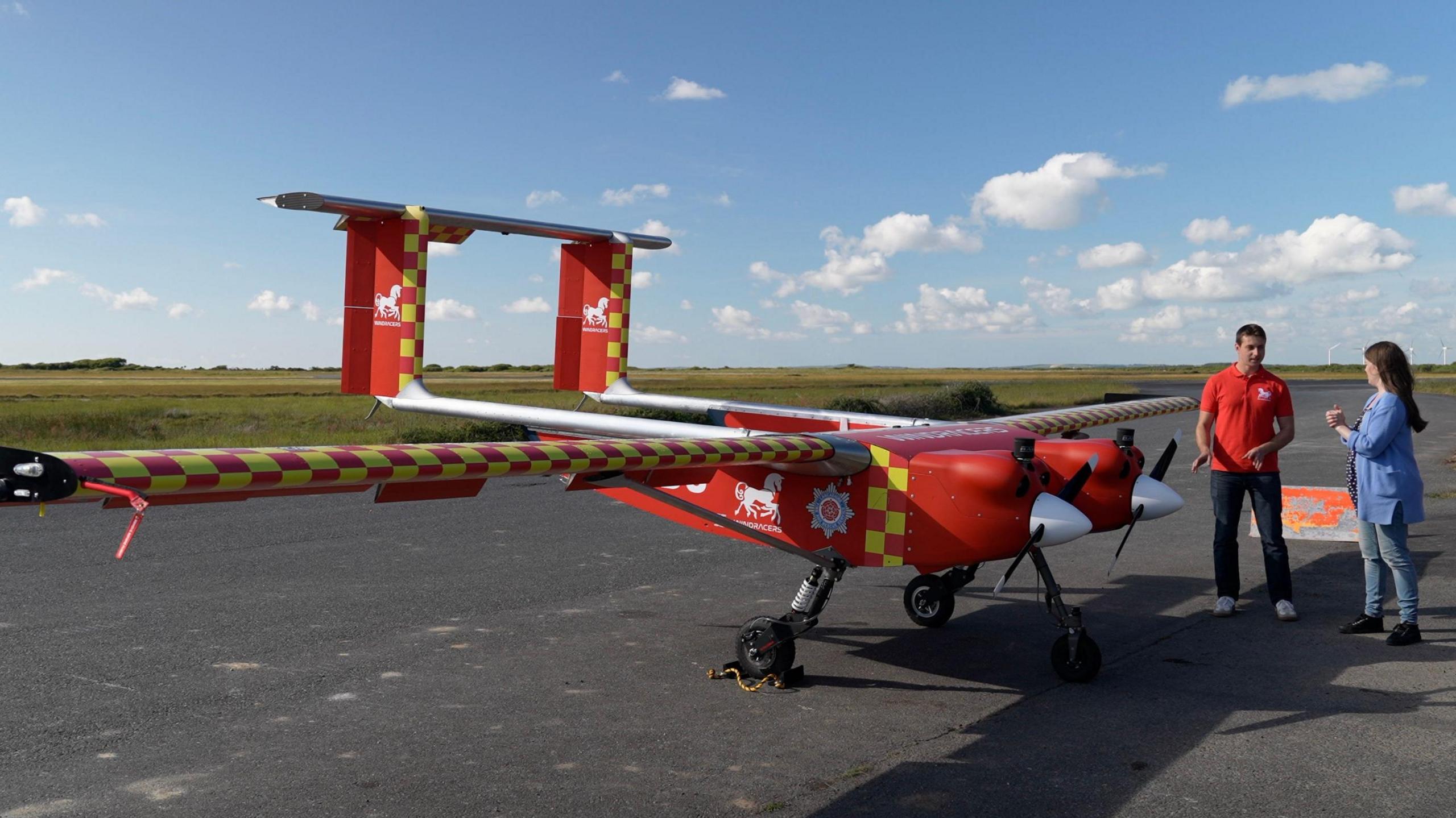 Ultra unmanned aircraft on ground