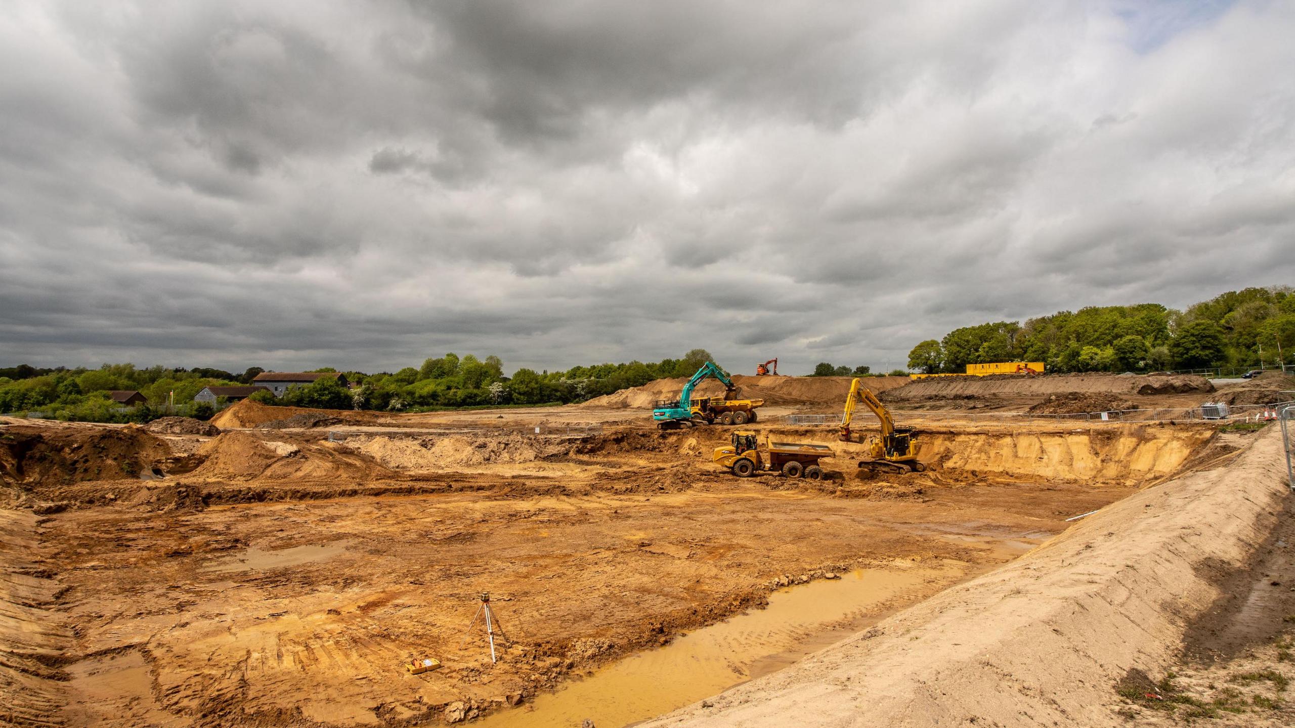 Building work at water treatment works