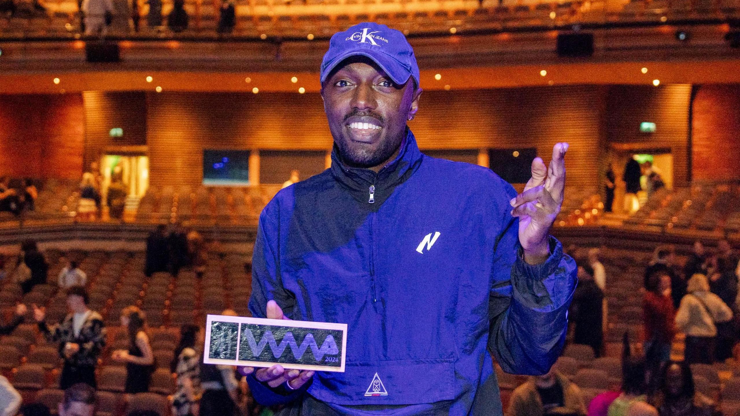 Lemfreck at the Wales Millennium Centre after accepting his award