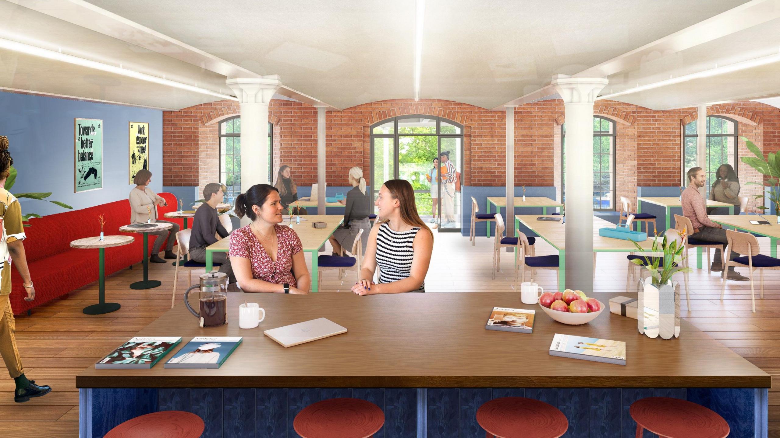 CGI image of the new co-working space