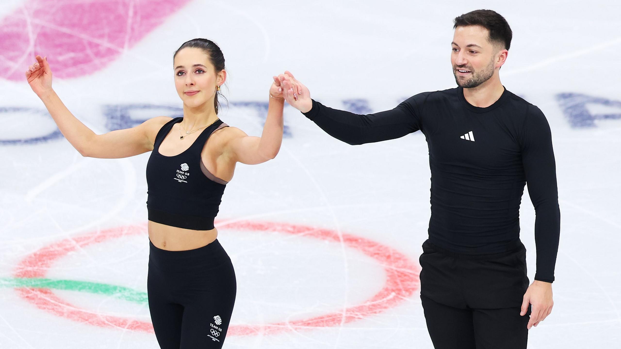 Lilah Fear with partner Lewis Gibson