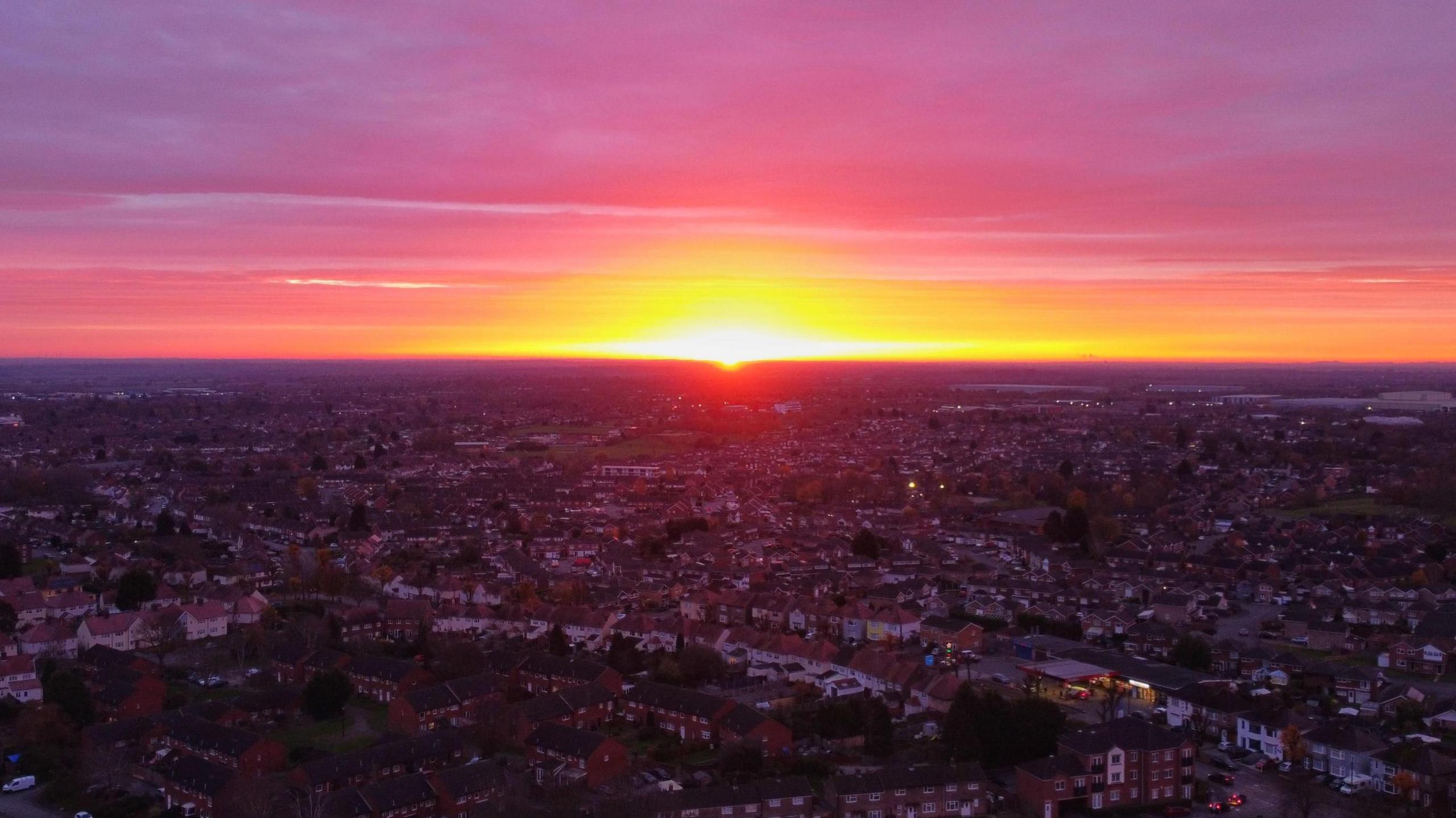 Sunrise over Nuneaton