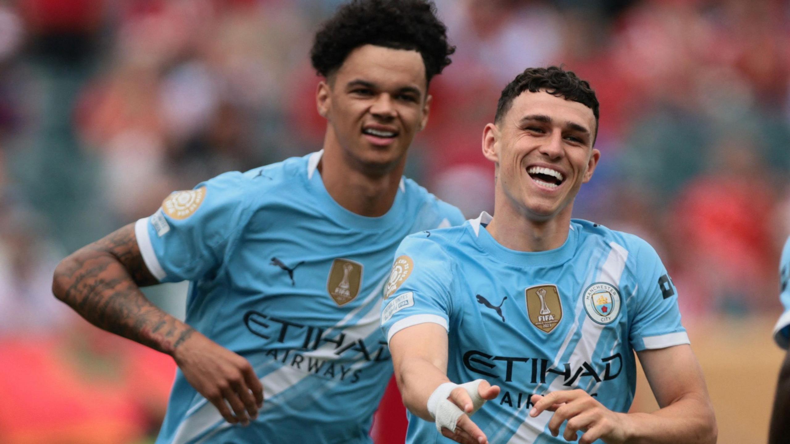 Phil Foden celebrates