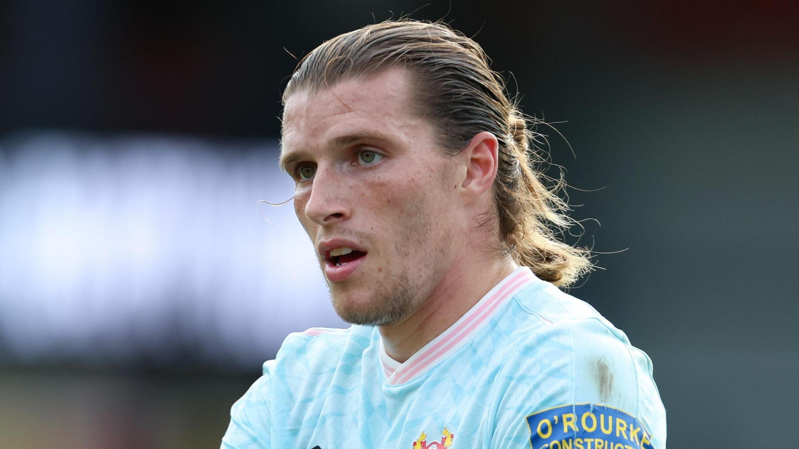 Josh Davison in action for Tranmere Rovers.