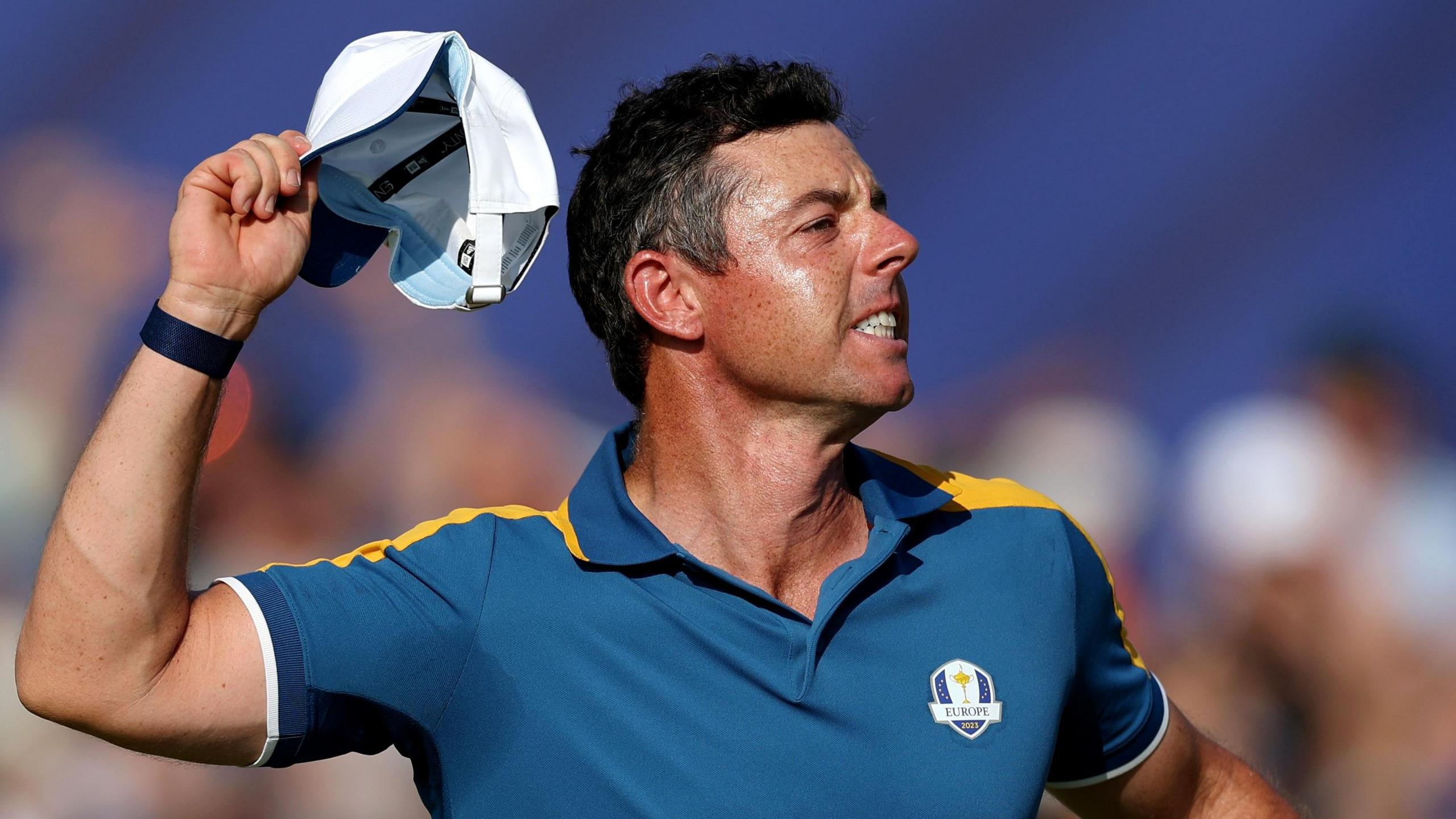 Rory McIlroy pictured at the 2023 Ryder Cup in Rome
