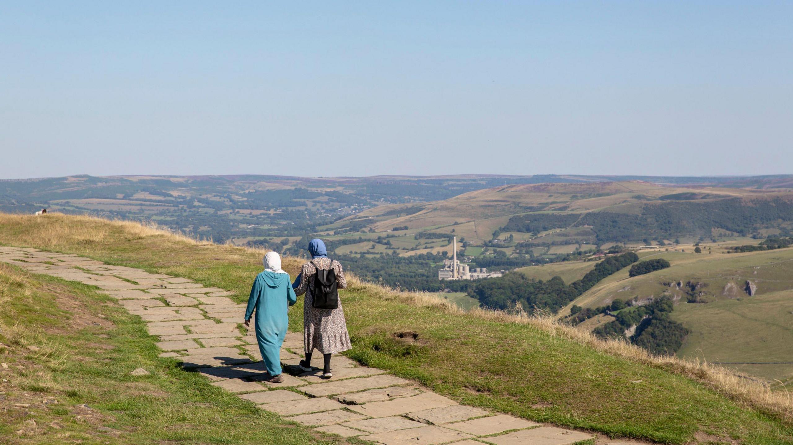 People walking in the countryside