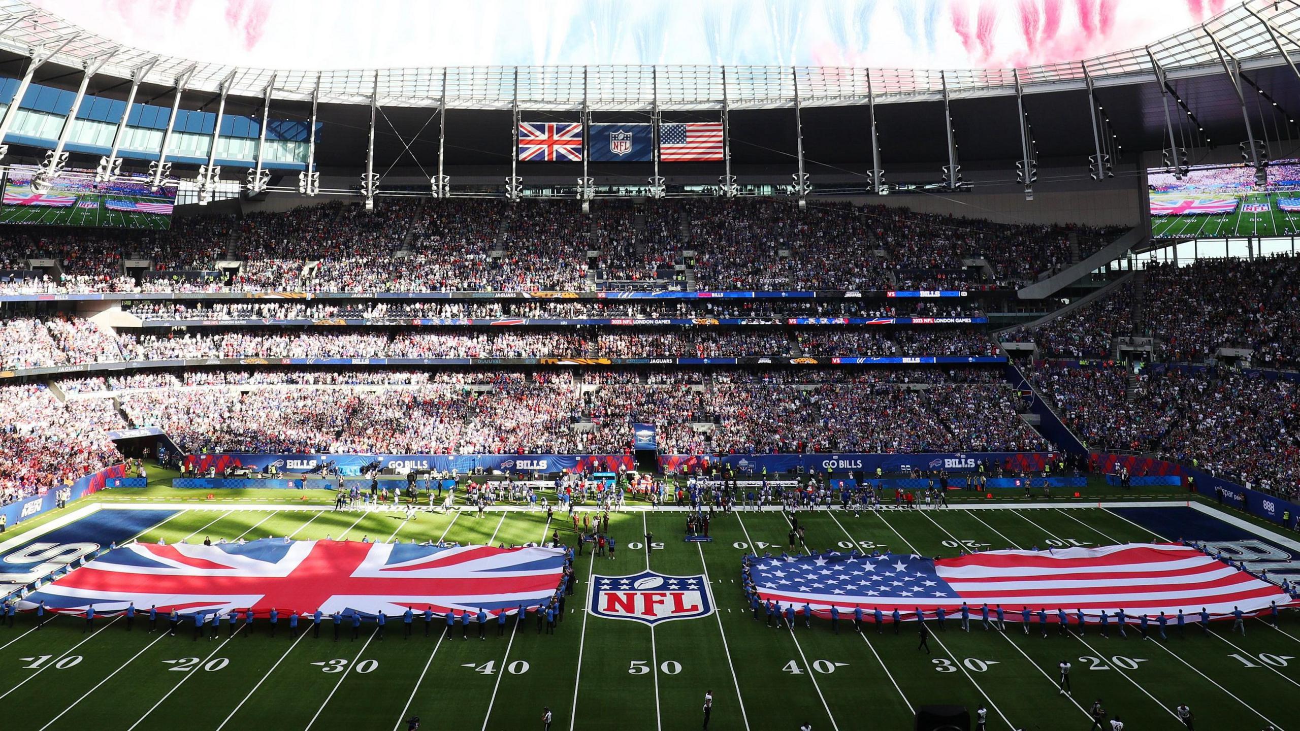 One of nan NFL London games taking spot astatine nan Tottenham Hotspur Stadium