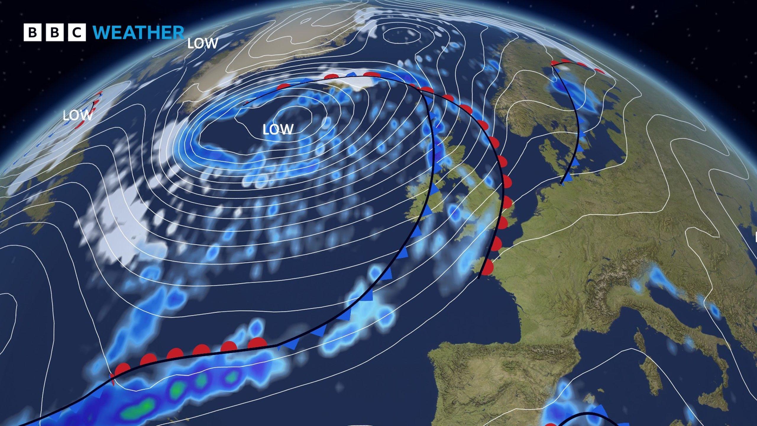 A photo of Wednesday's area of low pressure