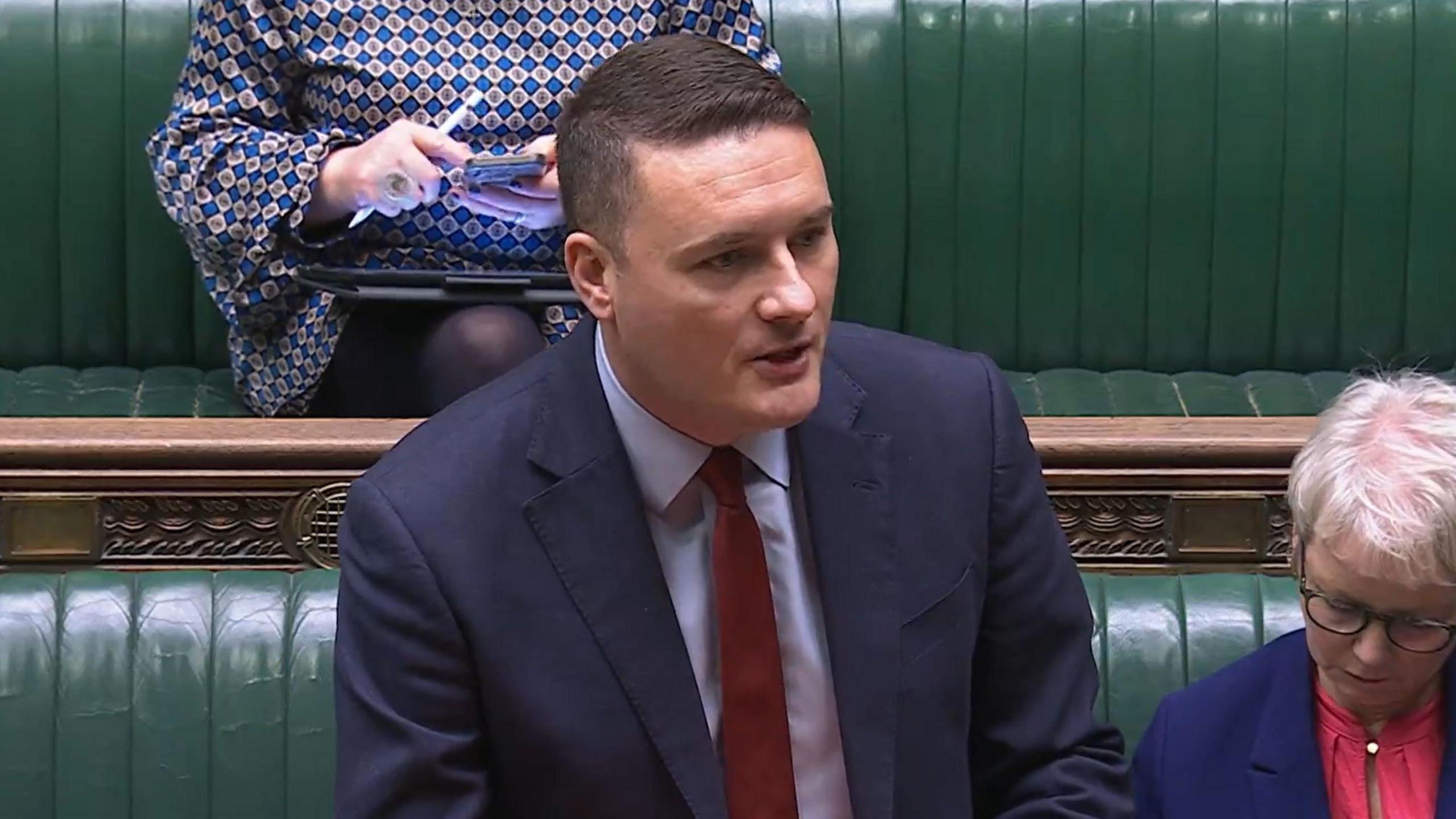 Wes Streeting giving a speech in the House of Commons