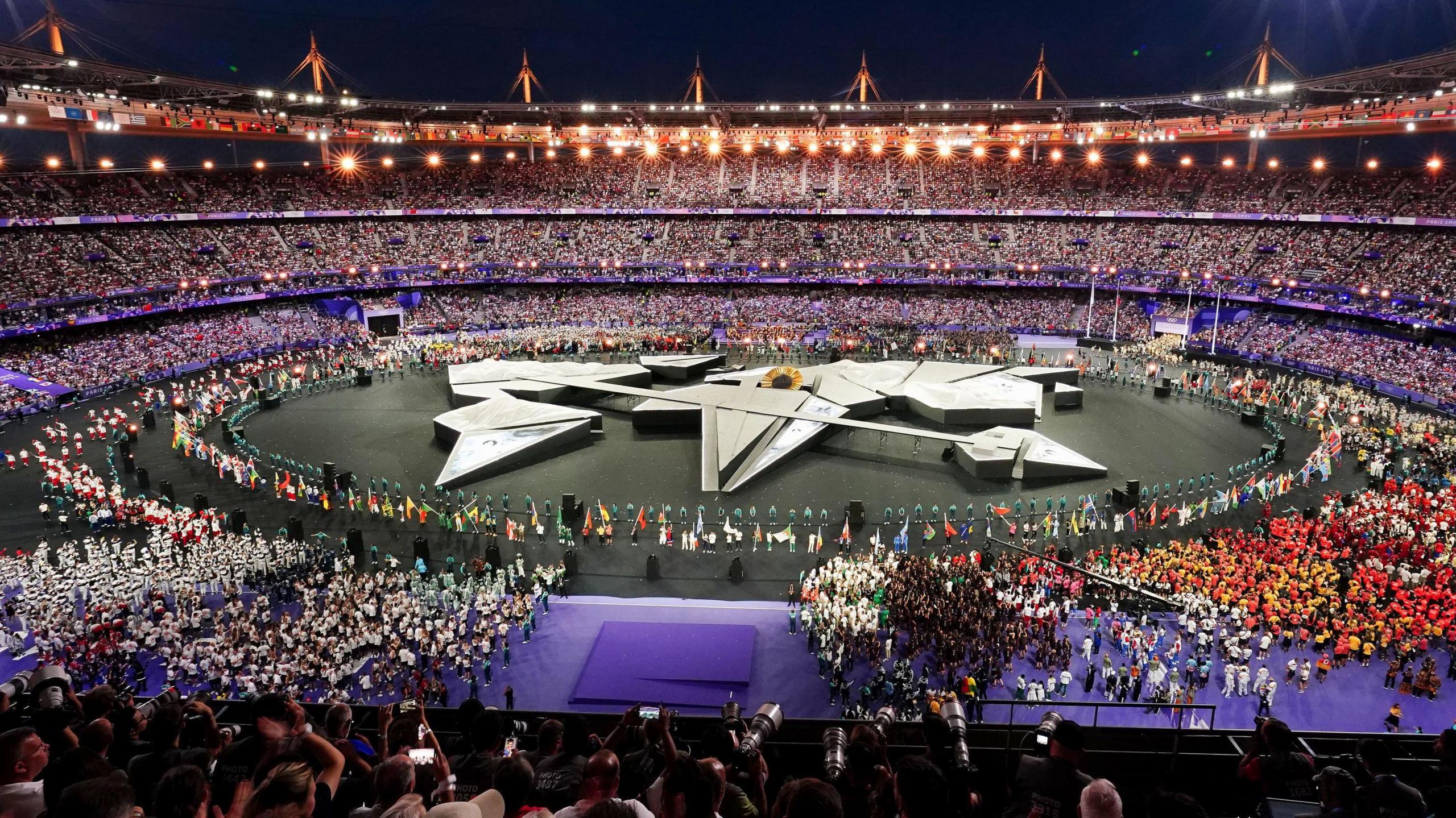 General view of Stade de France during the closing ceremony