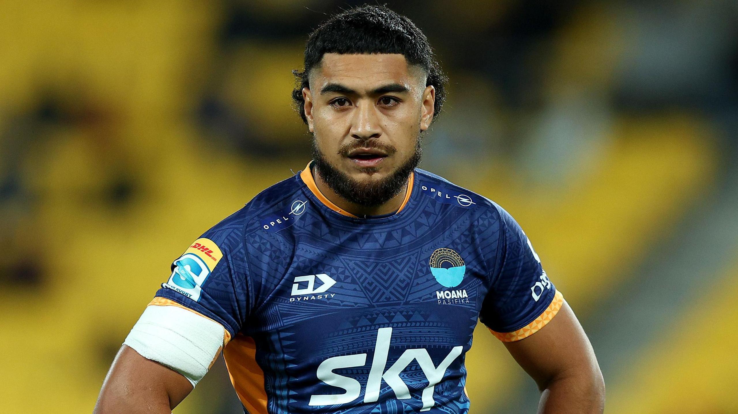 Anzelo Tuitavuki in action for Moana Pasifika