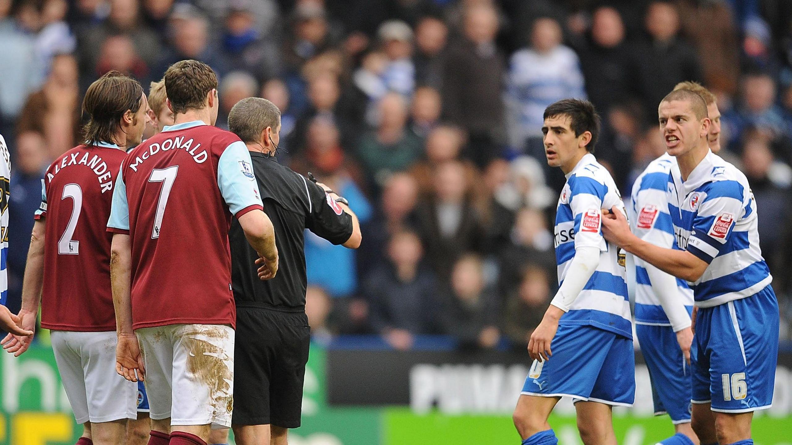 Reading's Bryn Gunnarsson appeals for a penalty during their FA Cup 1-0 win over Burnley in 2010