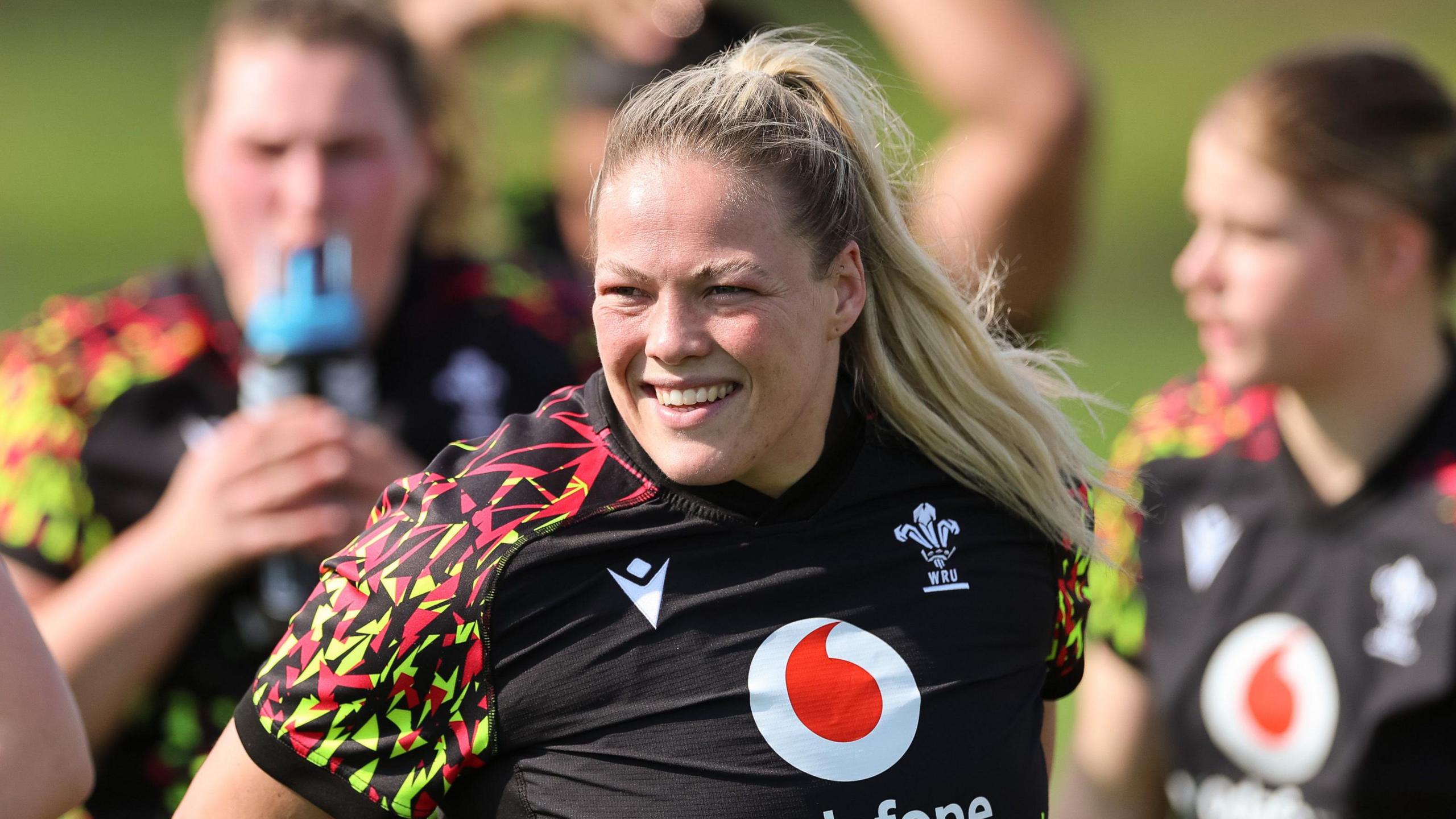 Kelsey Jones in Wales training