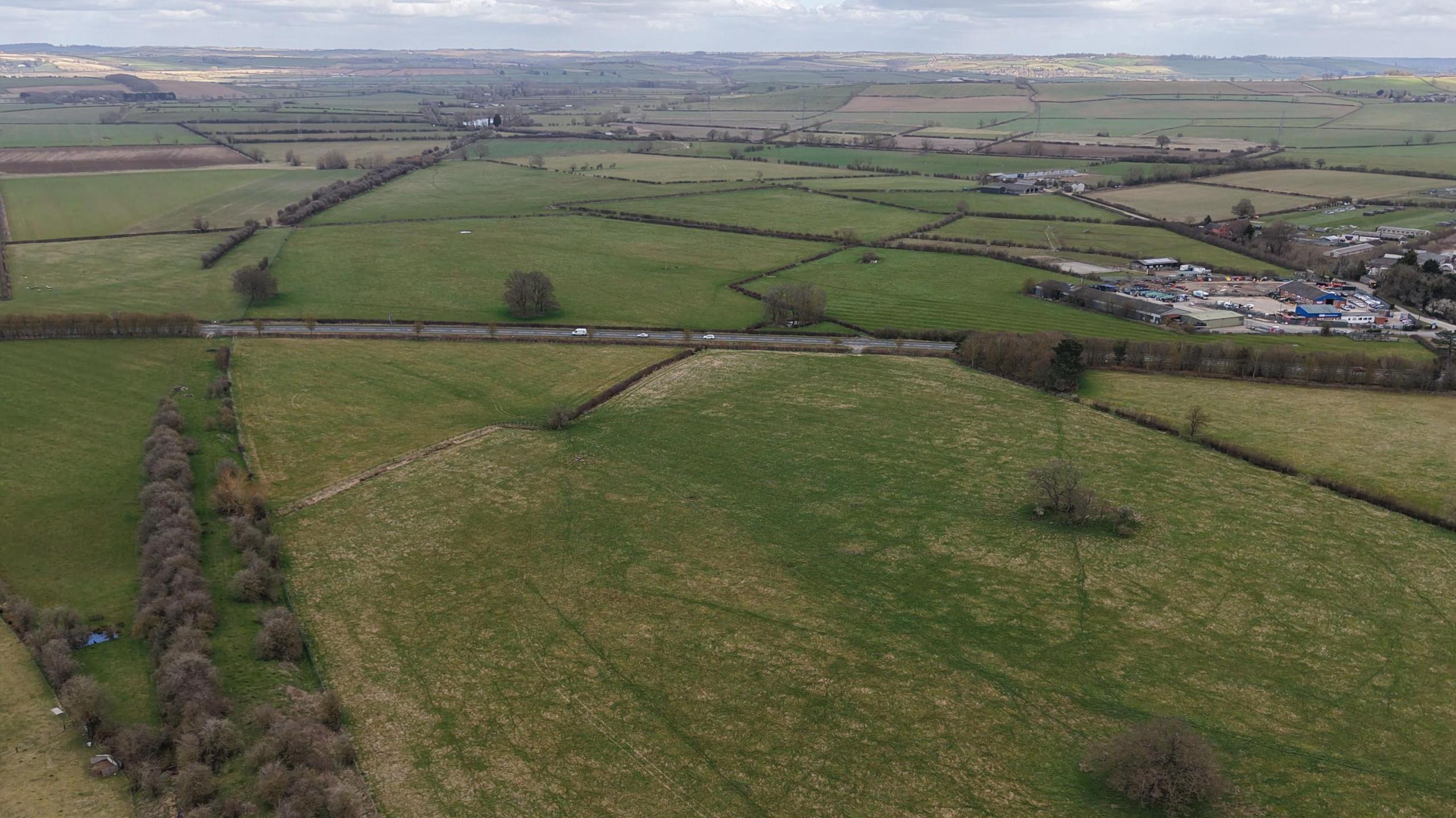 Drone image of farmland