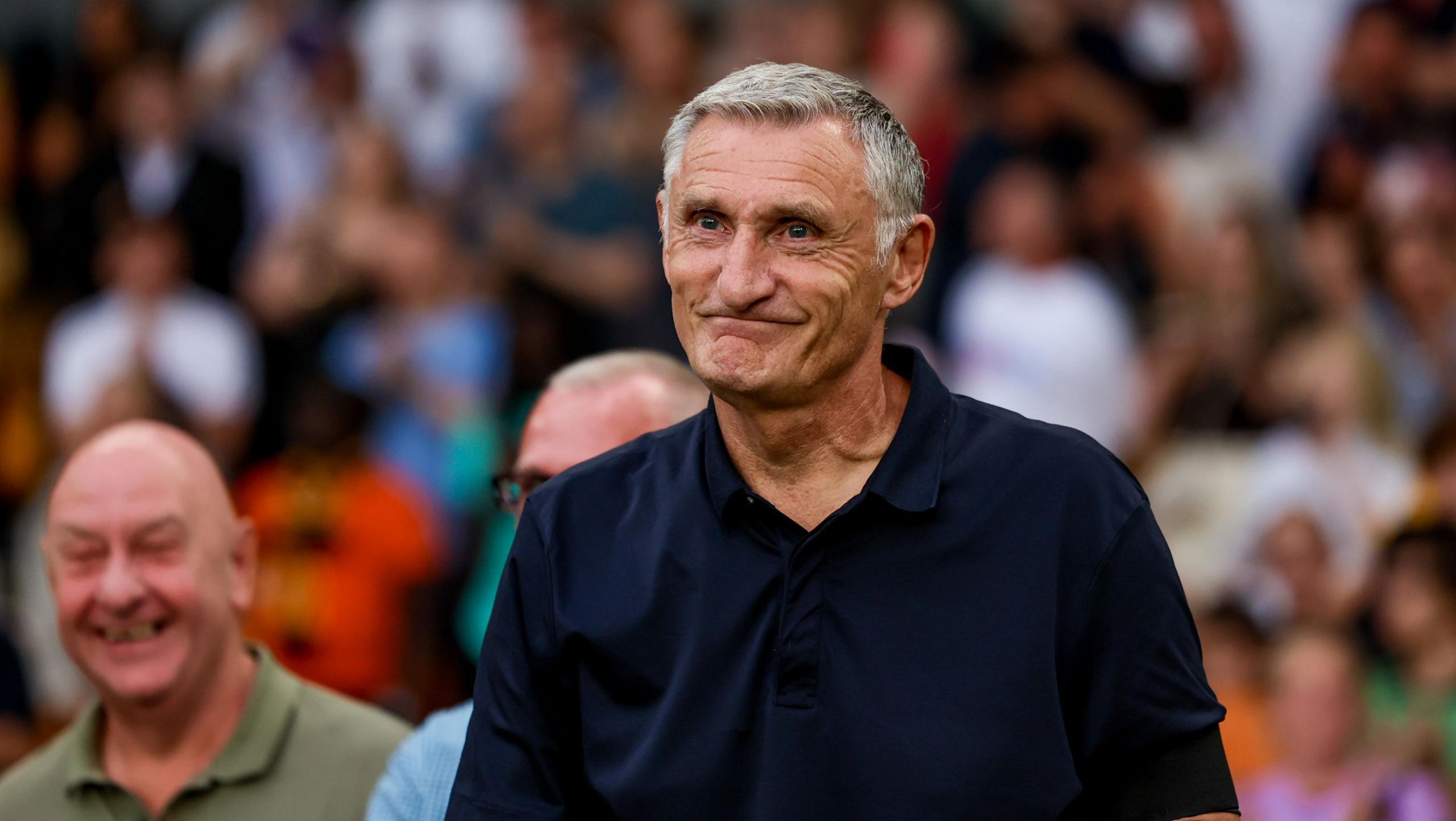 Tony Mowbray smiling at Molineux 