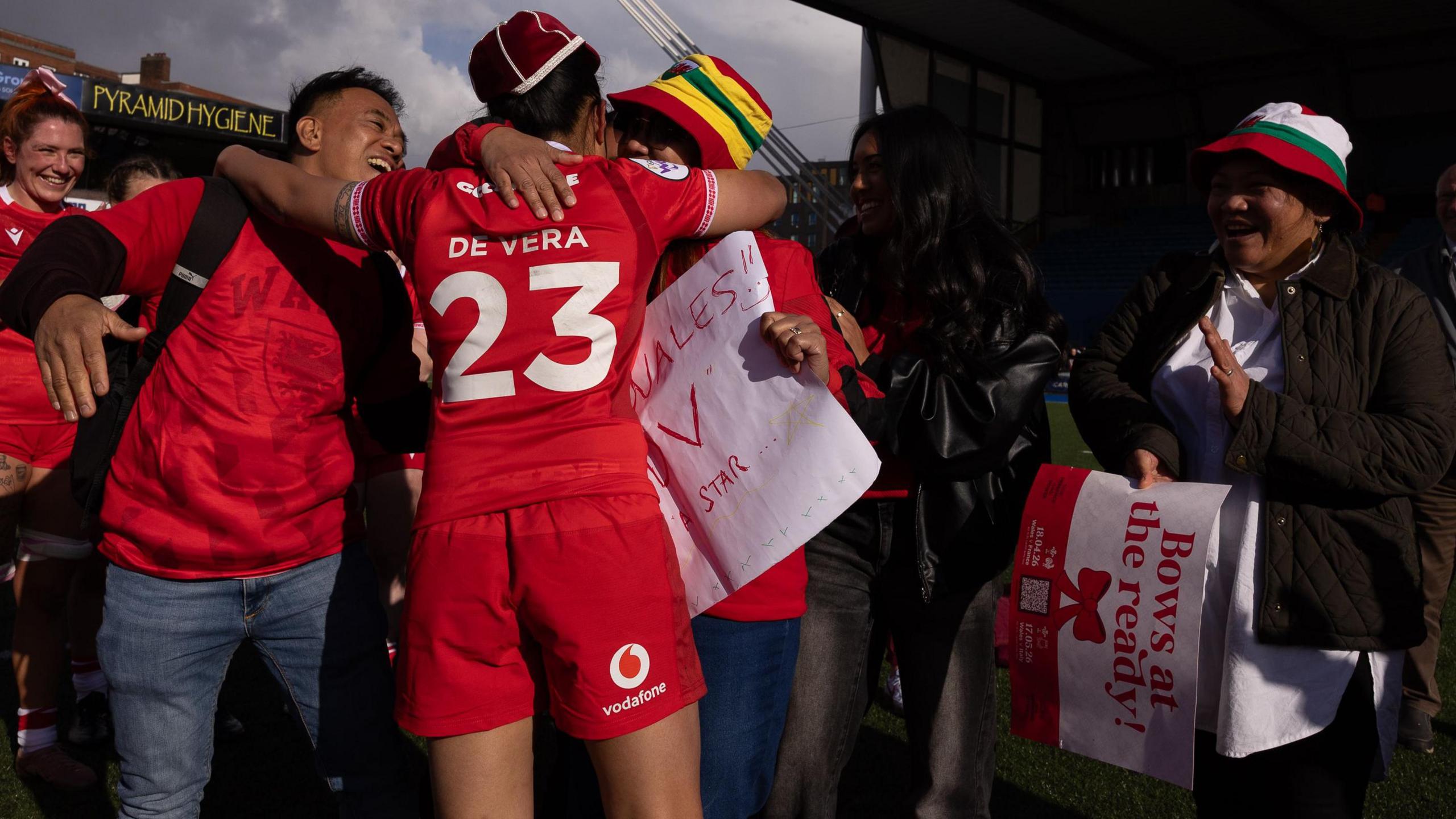 Jenna De Vera pinch her family aft receiving her first lucifer cap