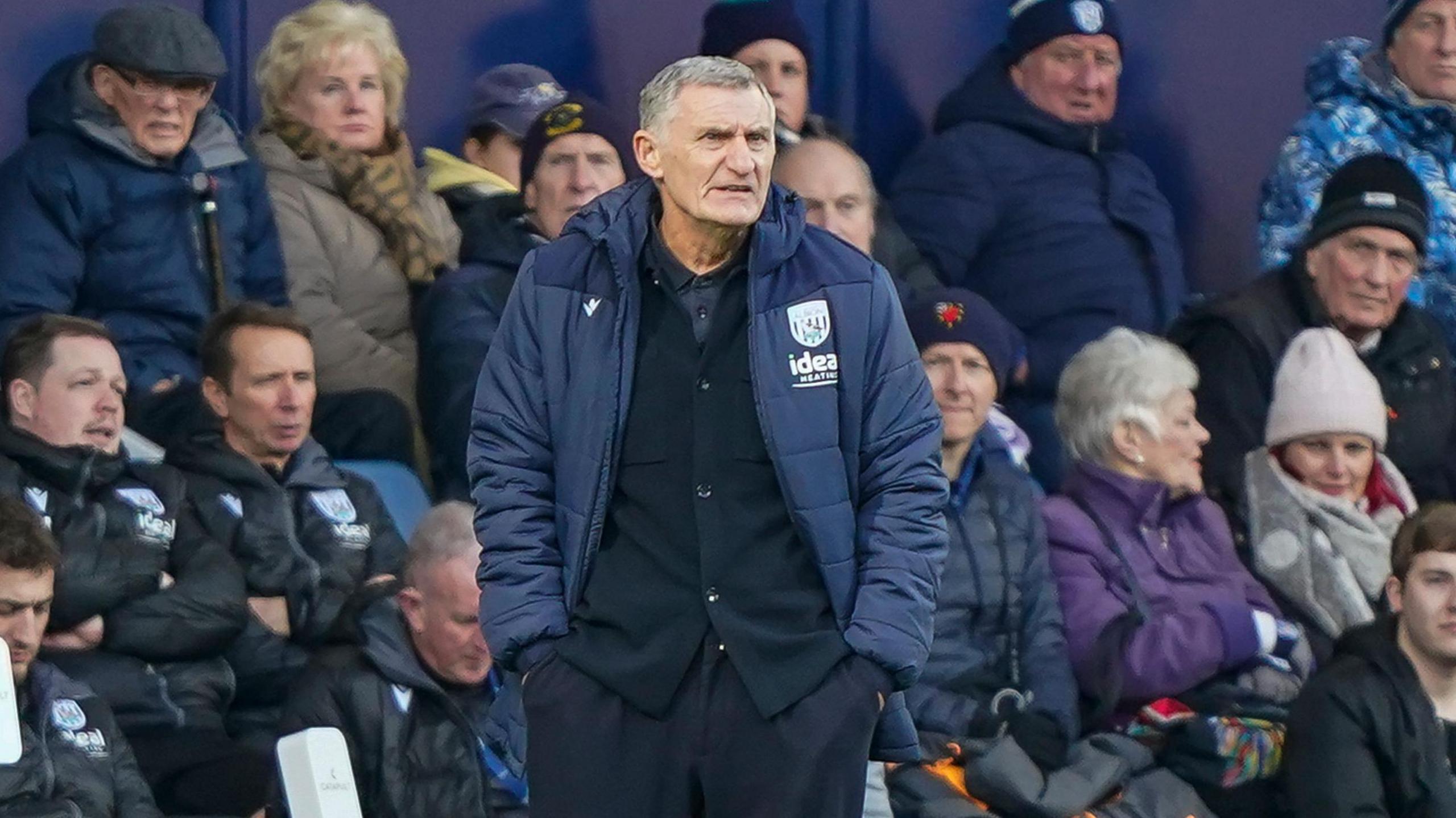 Tony Mowbray's first game back in The Hawthorns home technical area in 15 and a half years