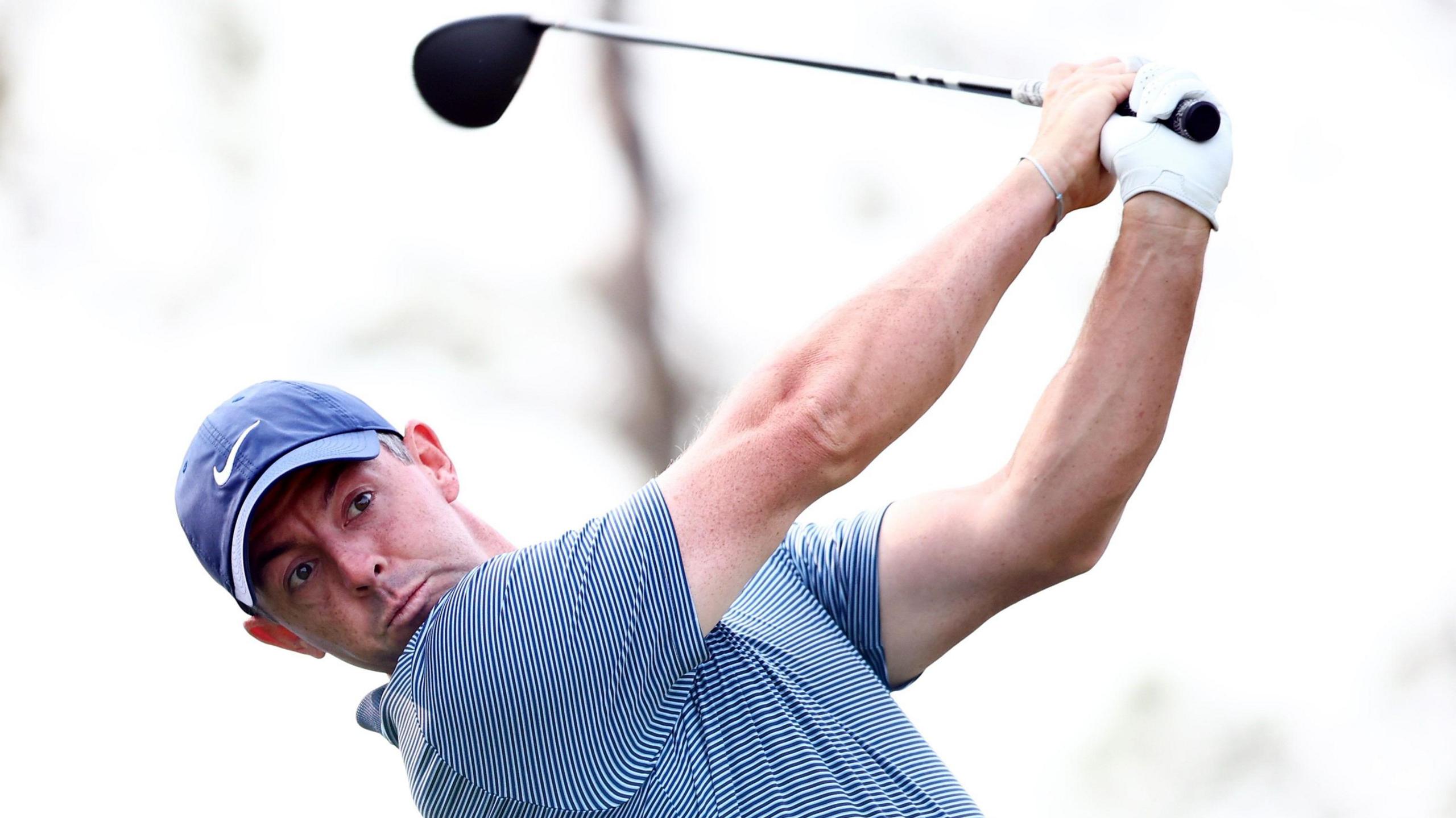 Rory McIlroy hits a shot during his Canadian Open practice round