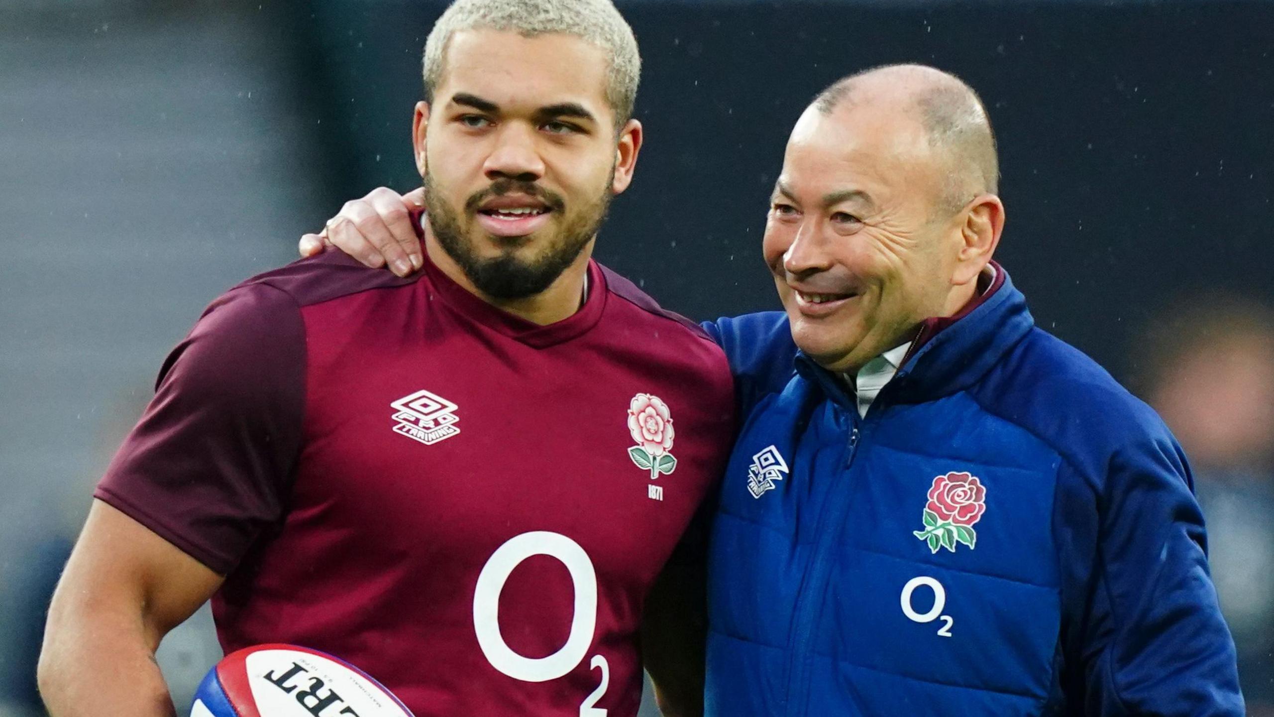 Ollie Lawrence and Eddie Jones