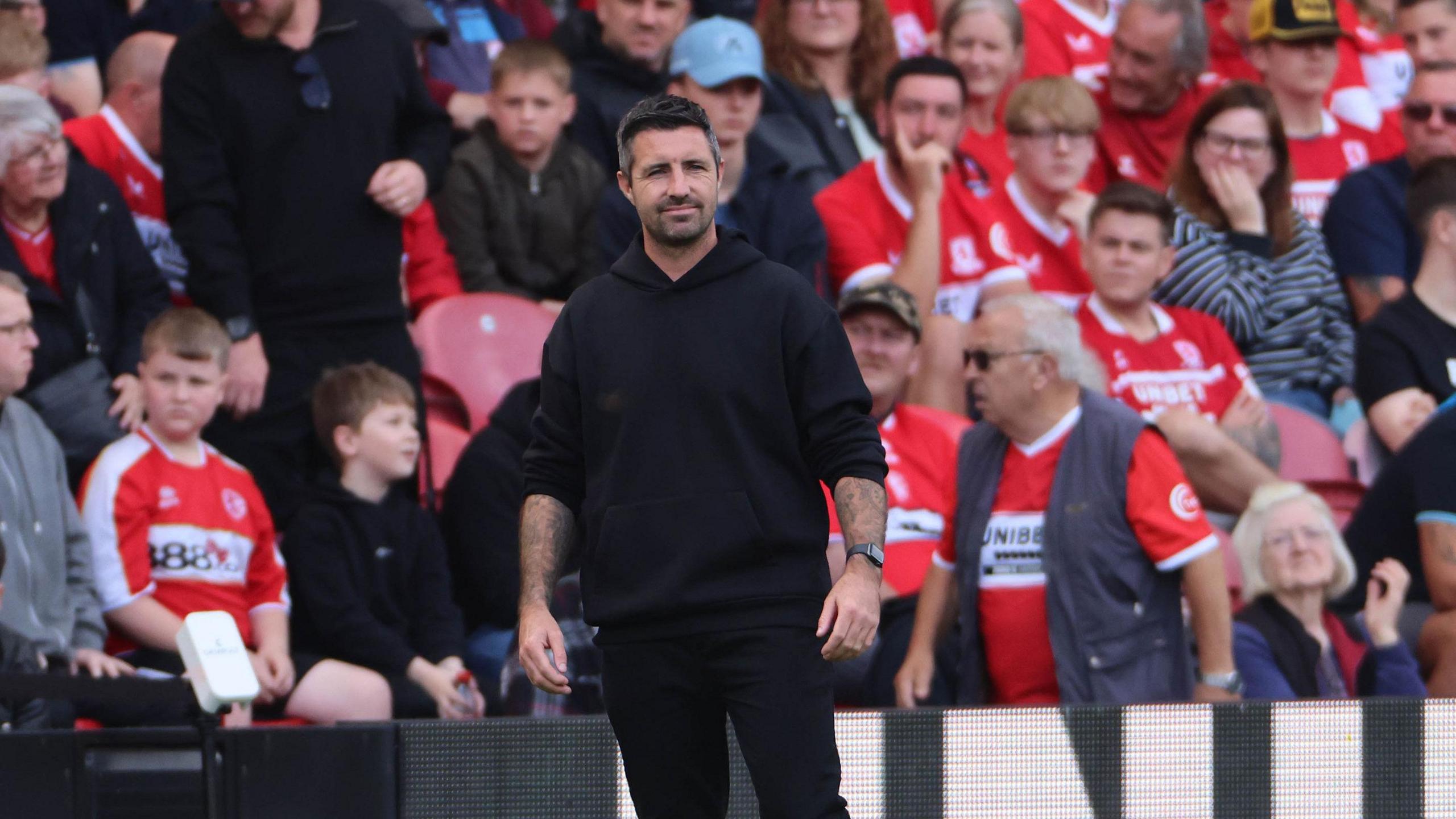 Alan Sheehan on the touchline