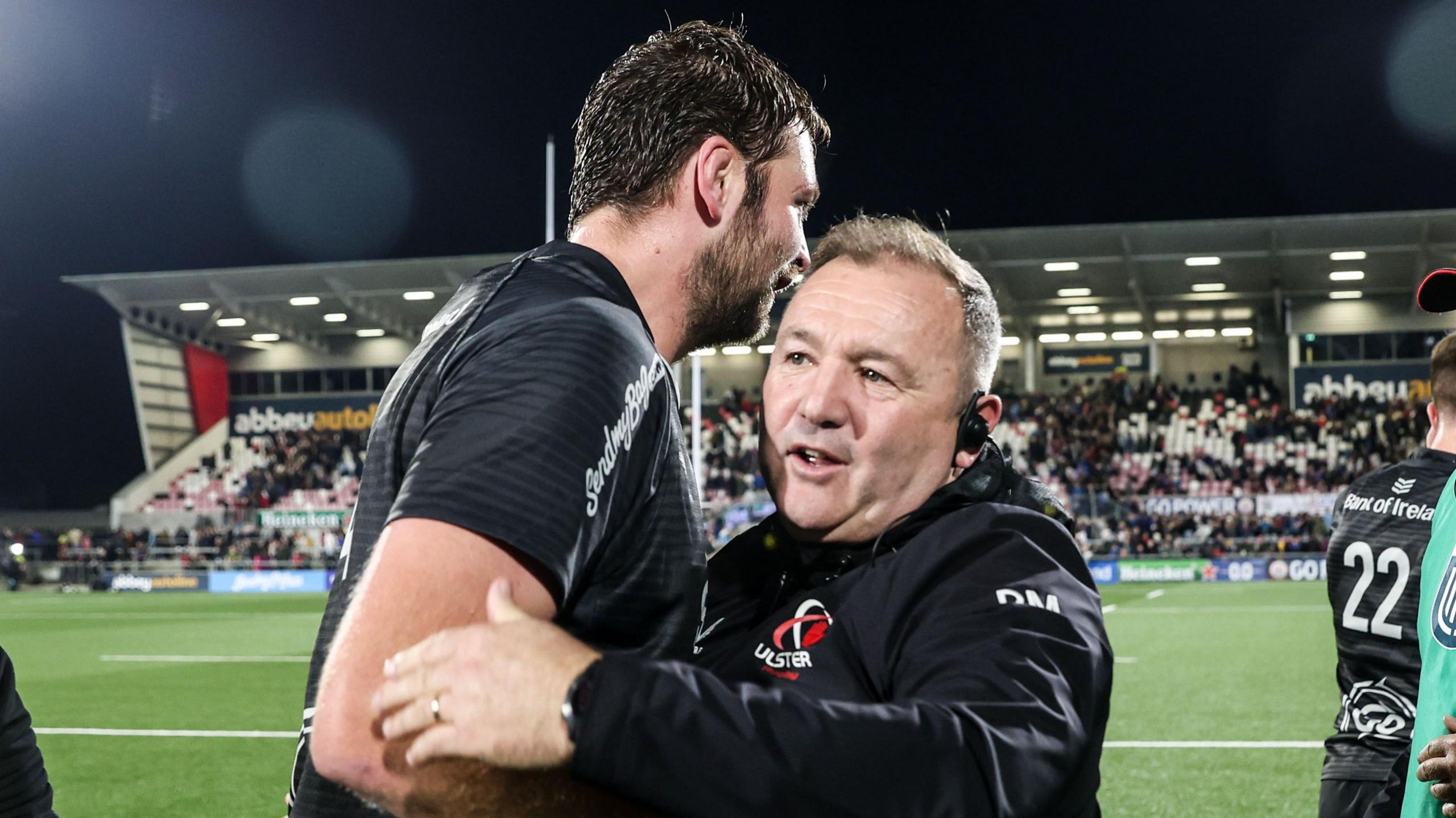Ulster head coach Richie Murphy with Iain Henderson