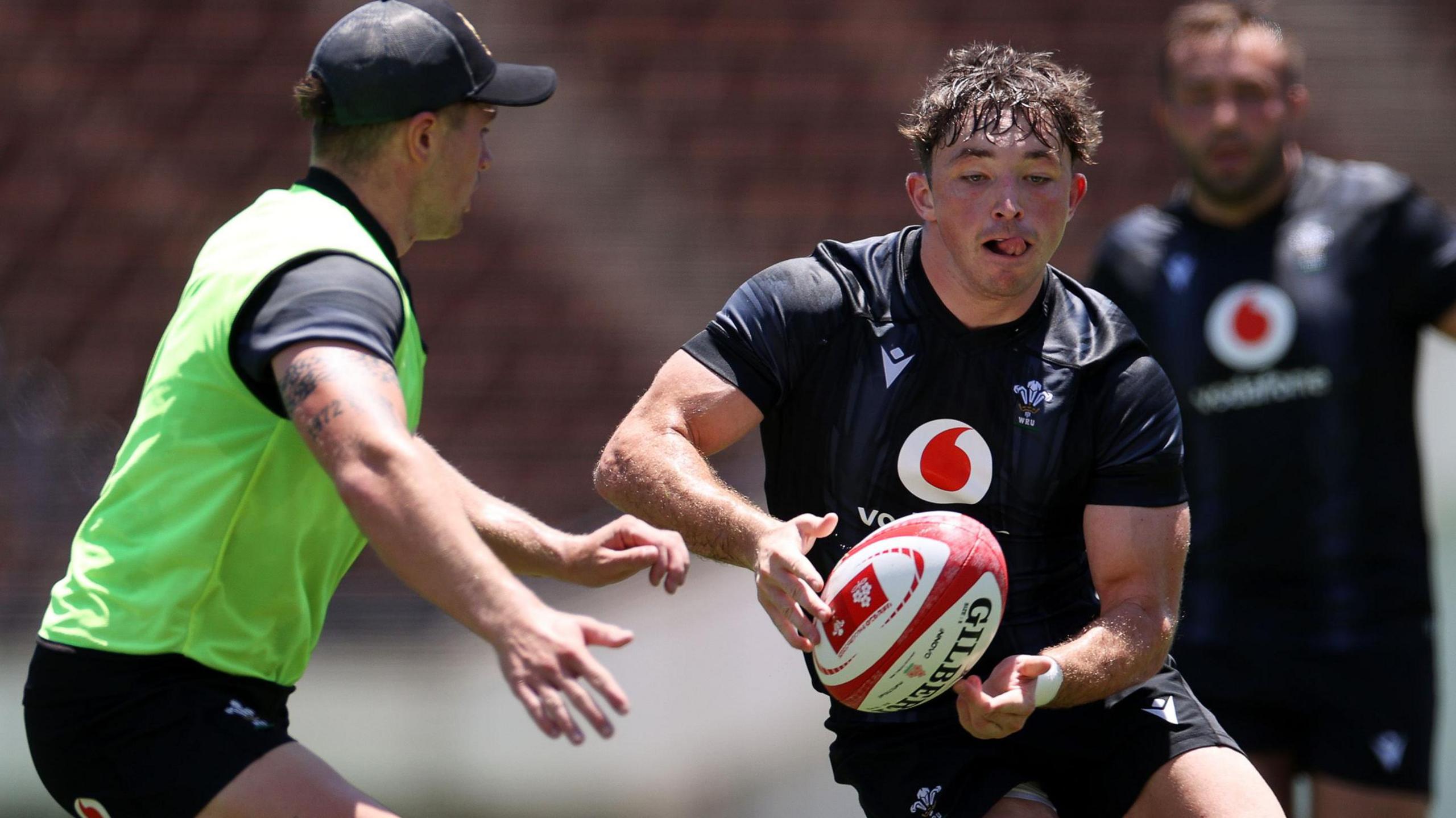 Wales fly-half Dan Edwards in training