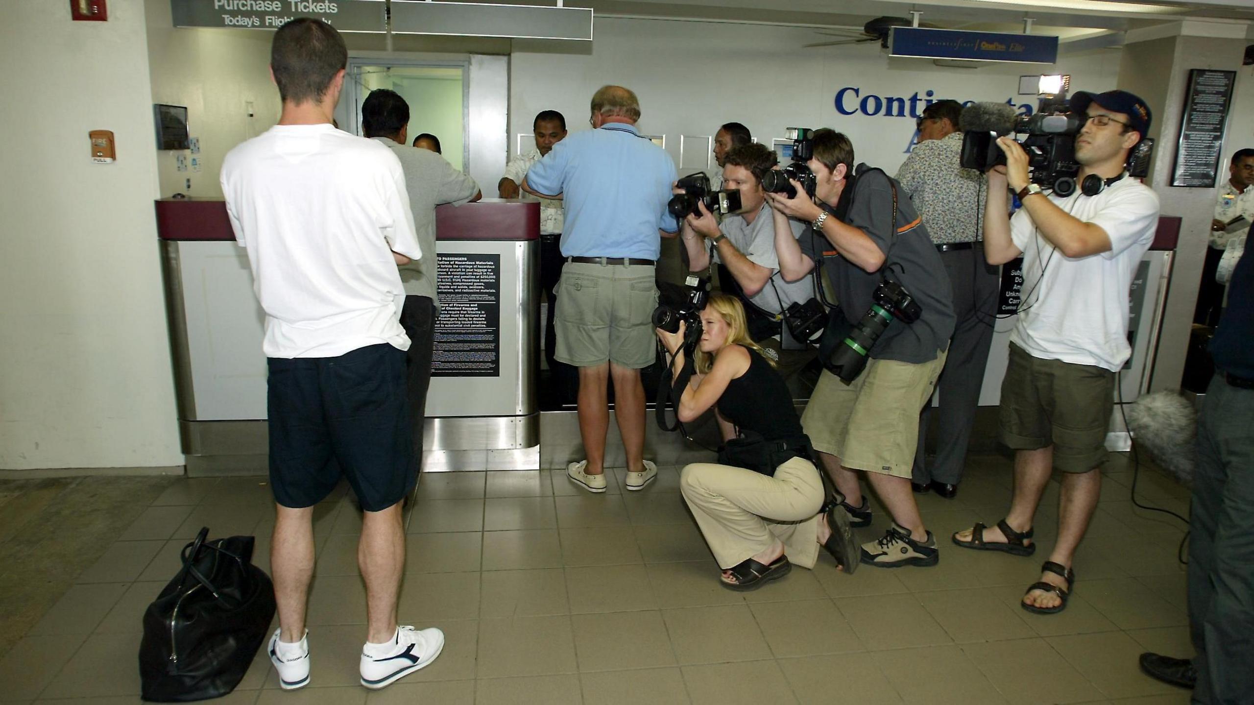 Roy Keane in Saipan airport