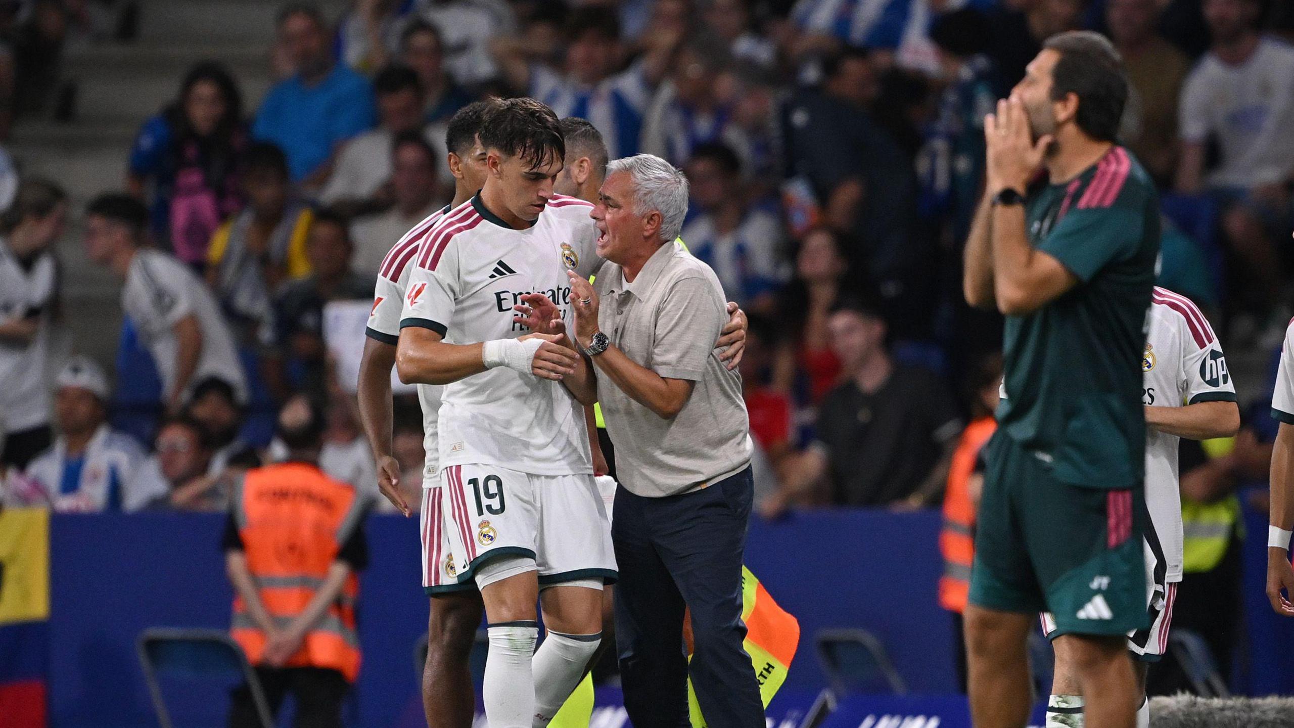 Jose Mourinho on the sideline of a Real Madrid match