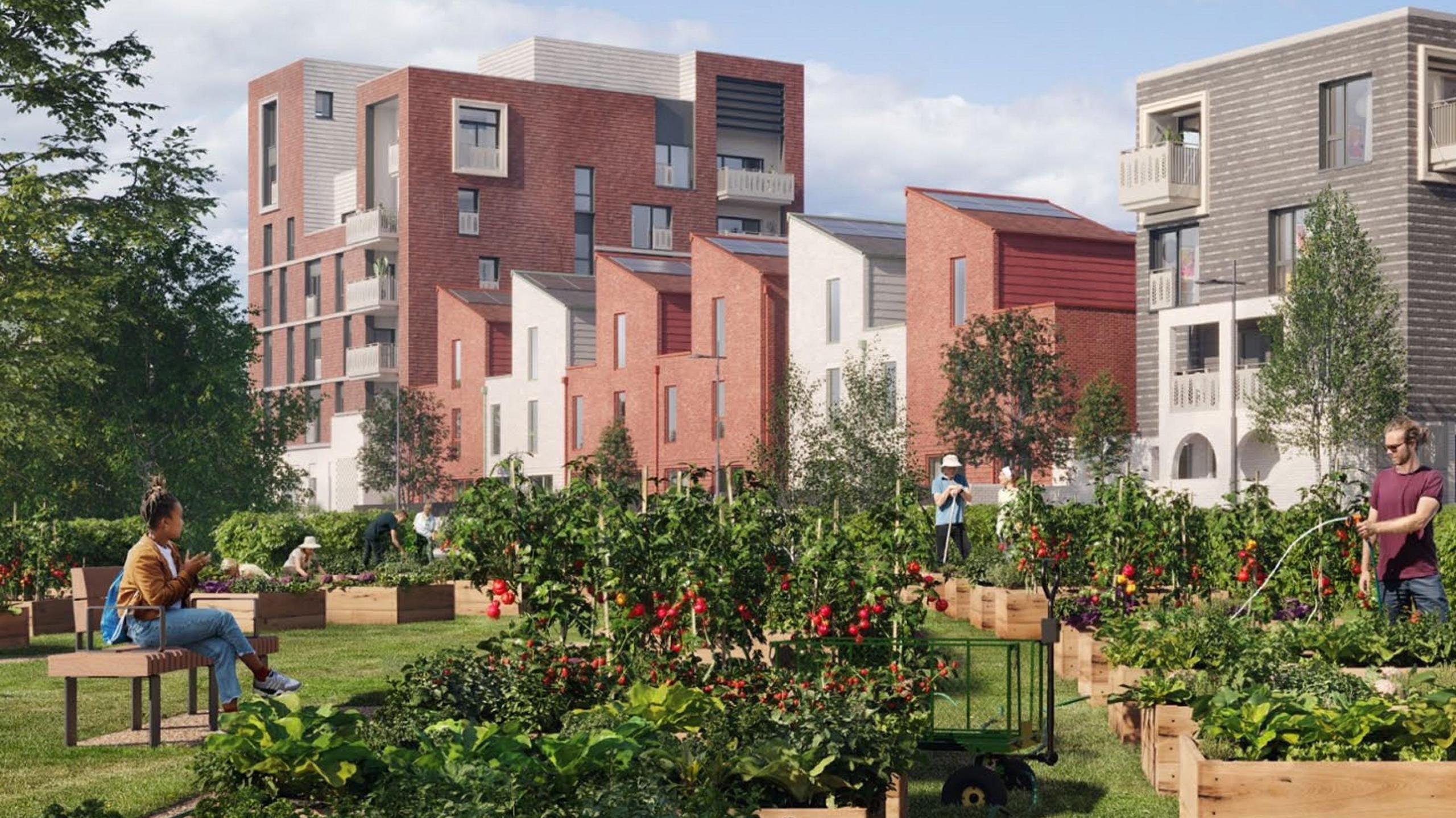 CGI image of how Kingsley Gardens at Riverside Park regeneration park would look 