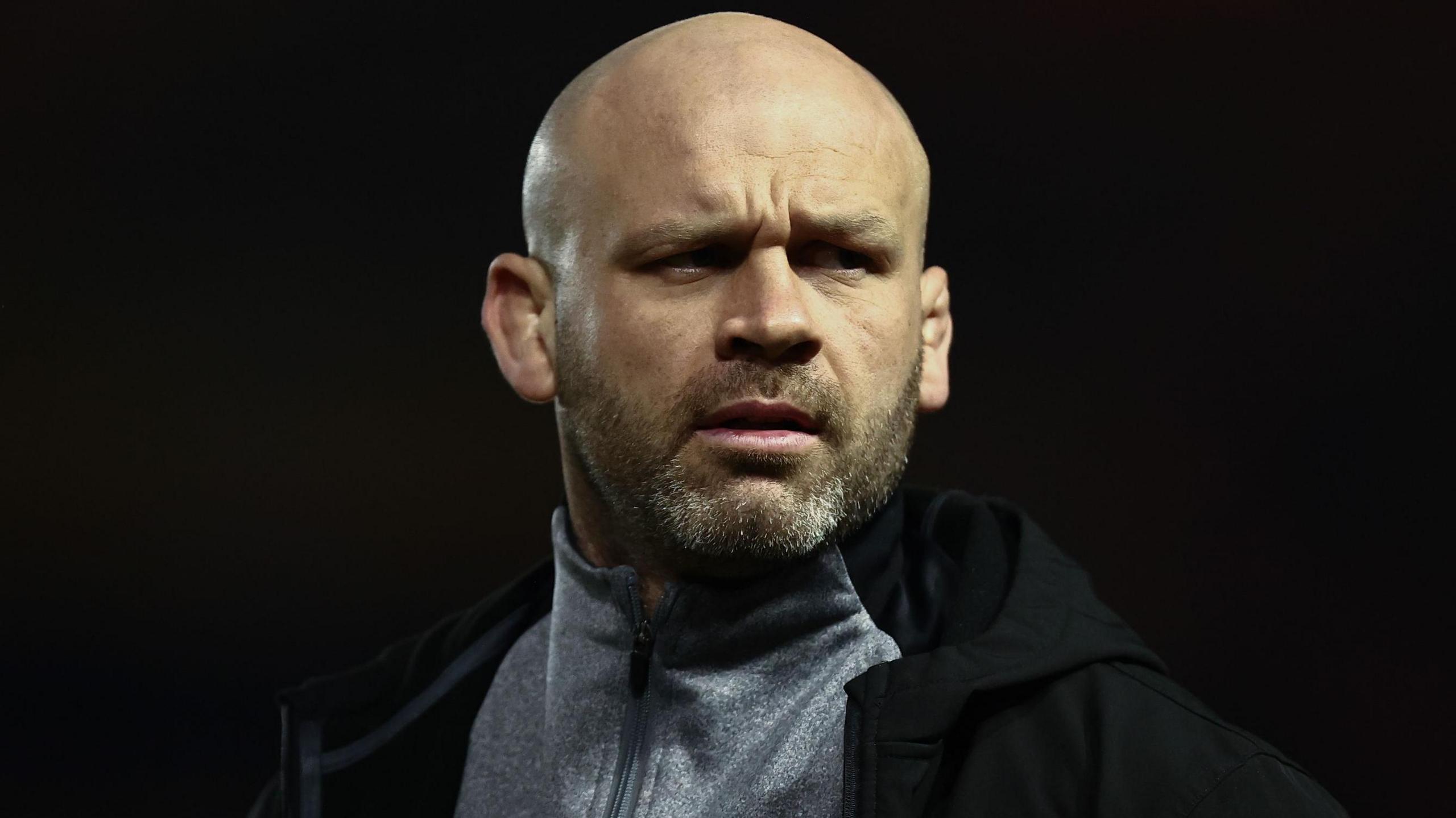 Matt Everard looks on during a match