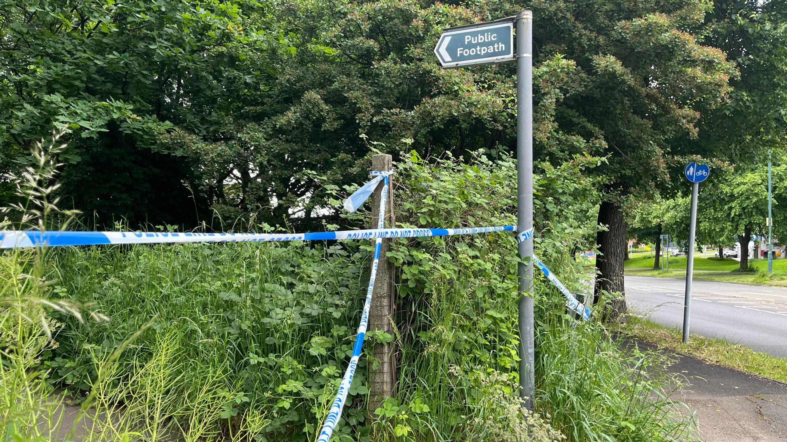 A police cordon around Top Valley Way