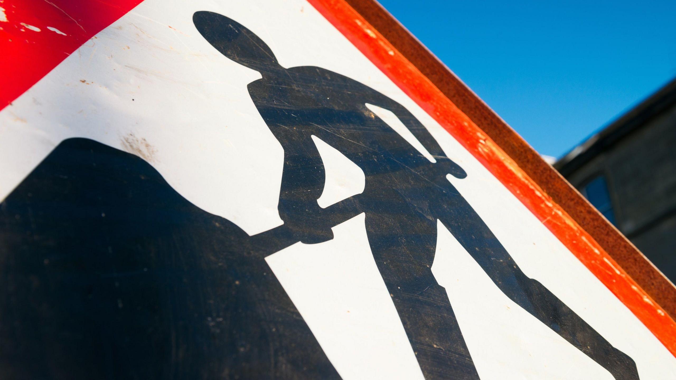 A roadworks sign