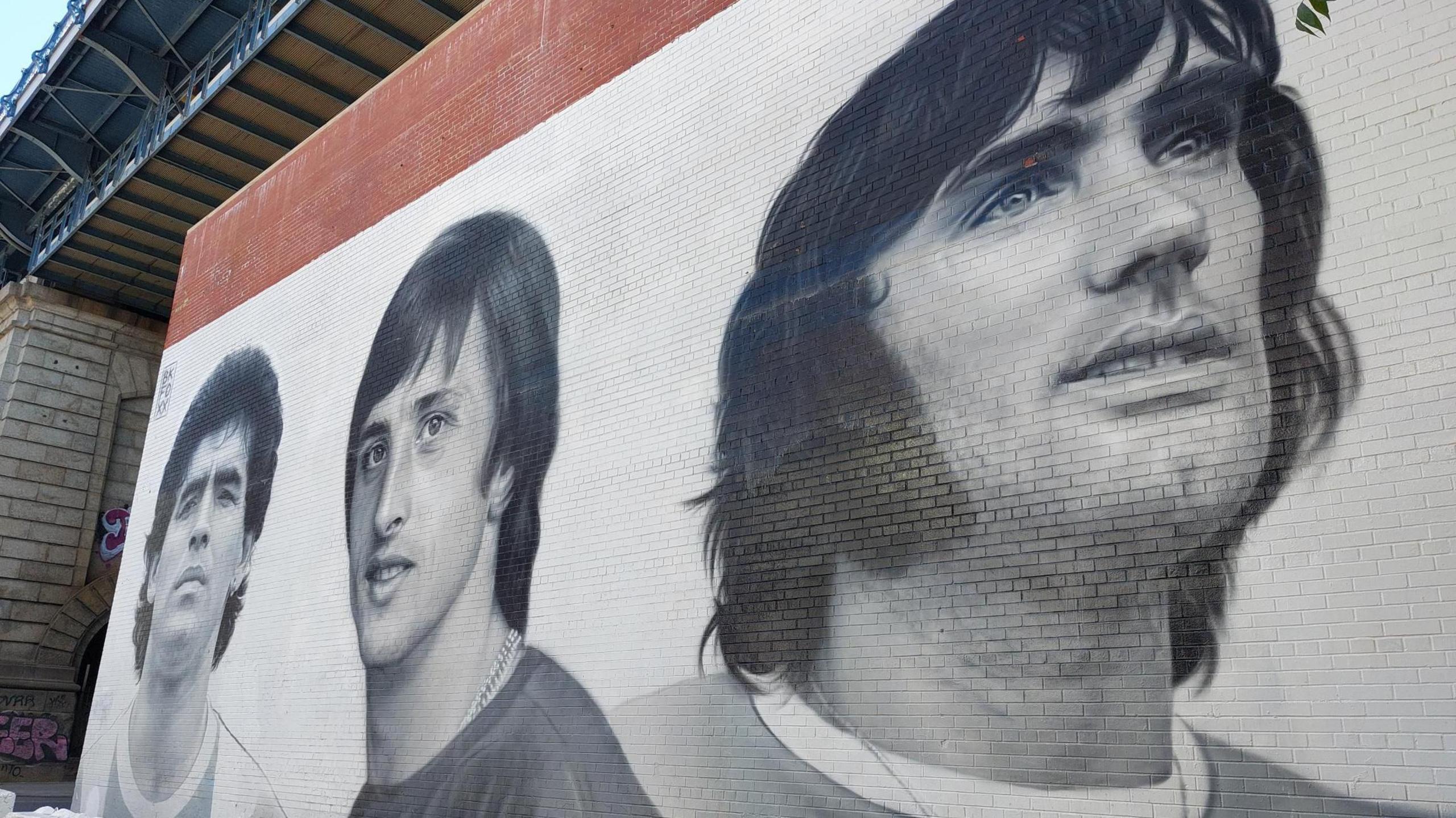 Diego Maradona, Johan Cruyff and George Best memorial in New York