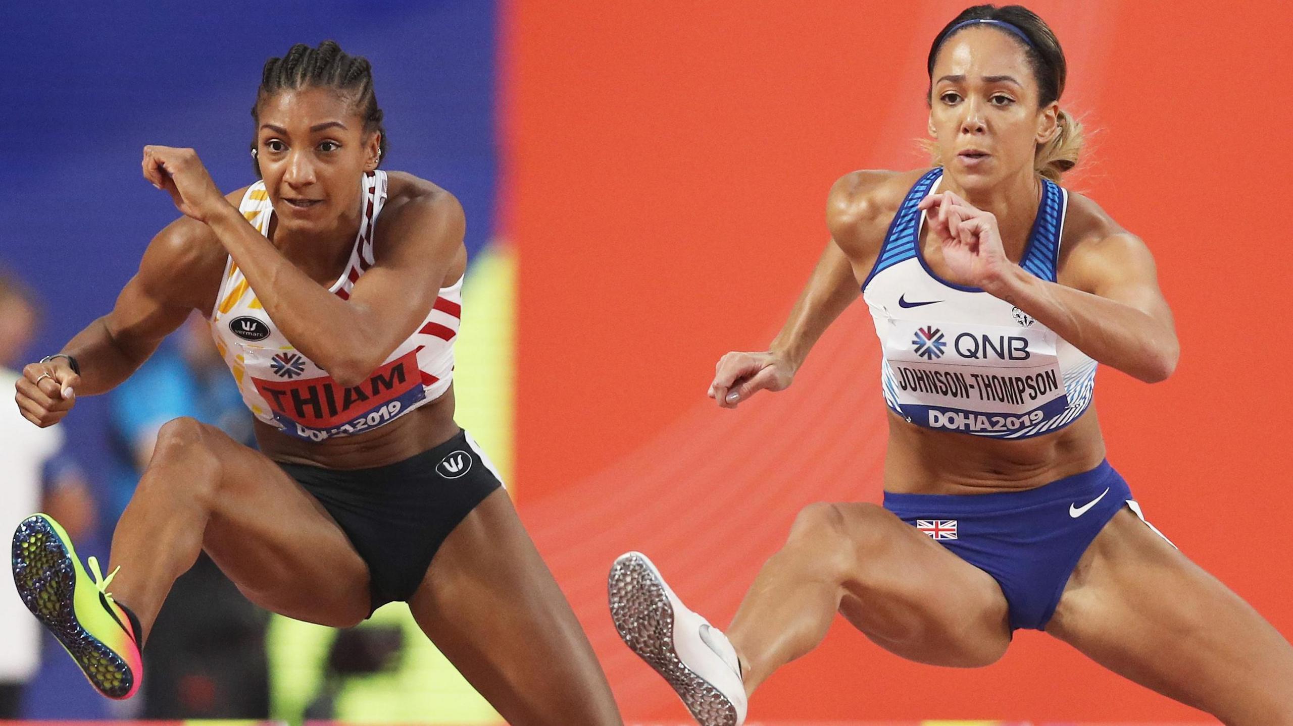 Nafi Thiam and Katarina Johnson-Thompson