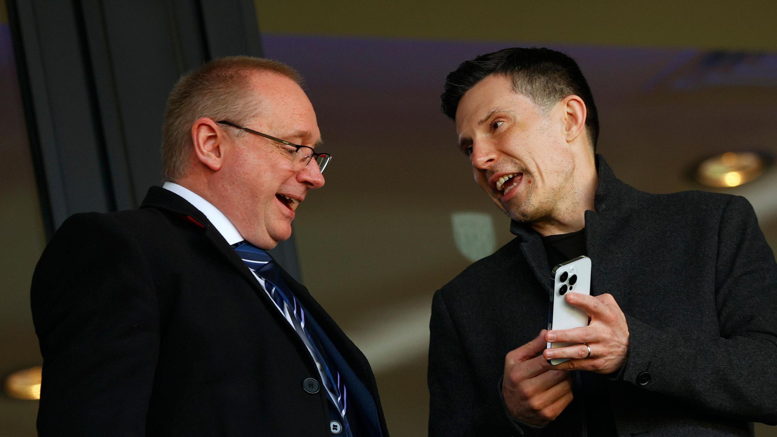 Then managing director of West Bromwich Albion, Mark Miles (left) and then sporting director Andrew Nestor (right) at The Hawthorns in March 2025.