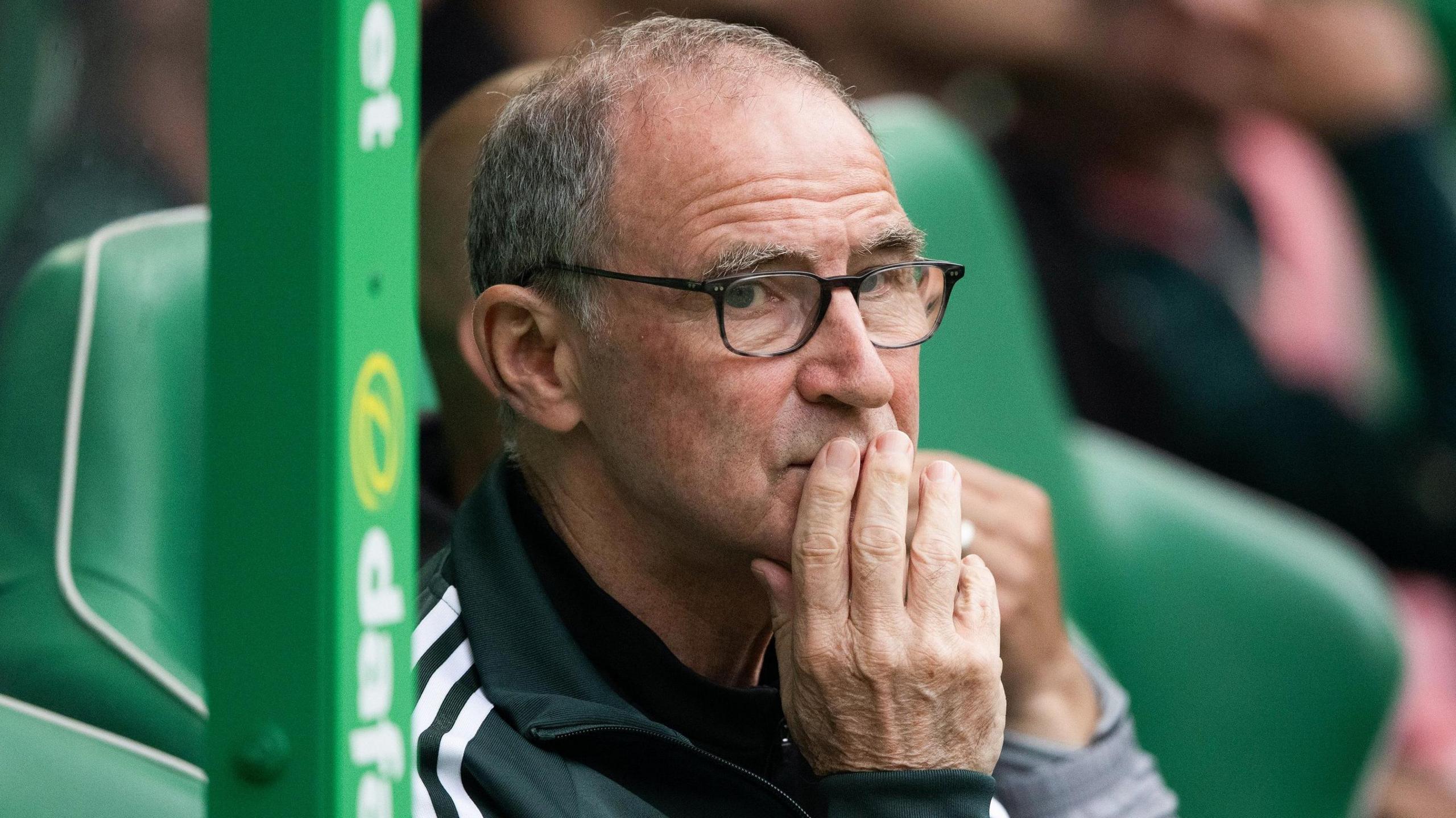 Martin O'Neill in the Celtic dugout