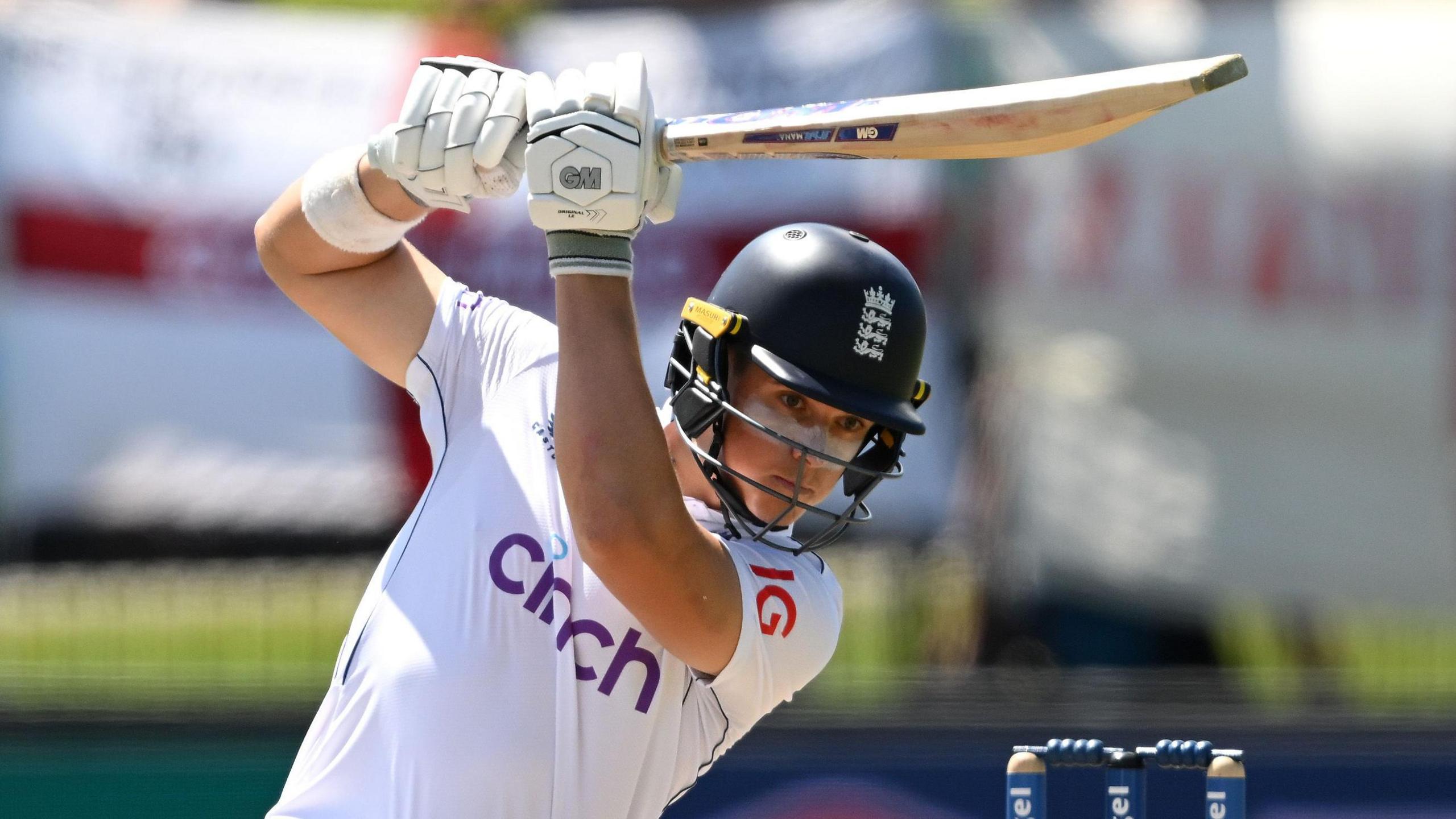 England's Jacob Bethell bats during the third Test against New Zealand at Hamilton