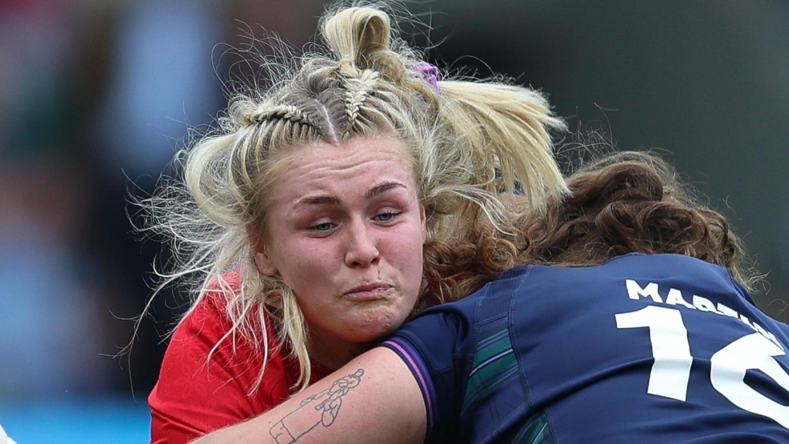 Wales back-row Alex Callender in action against Scotland